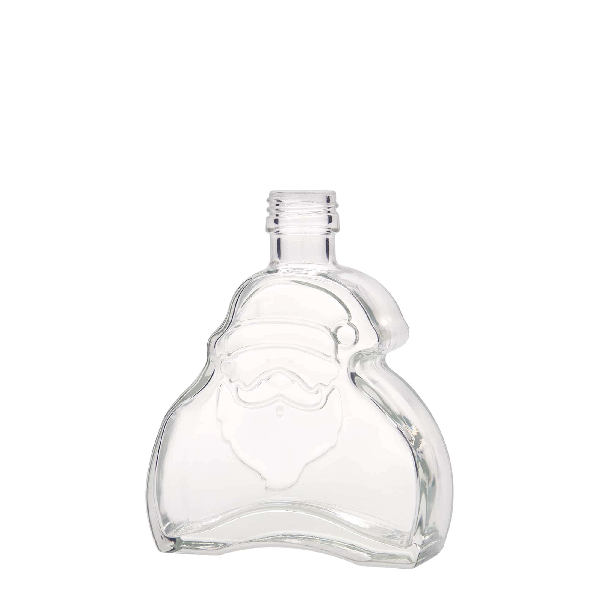 Bottiglia di vetro da 200 ml 'Babbo Natale', bocca: PP 28 Bottiglia di vetro da 200 ml 'Babbo Natale', bocca: PP 28