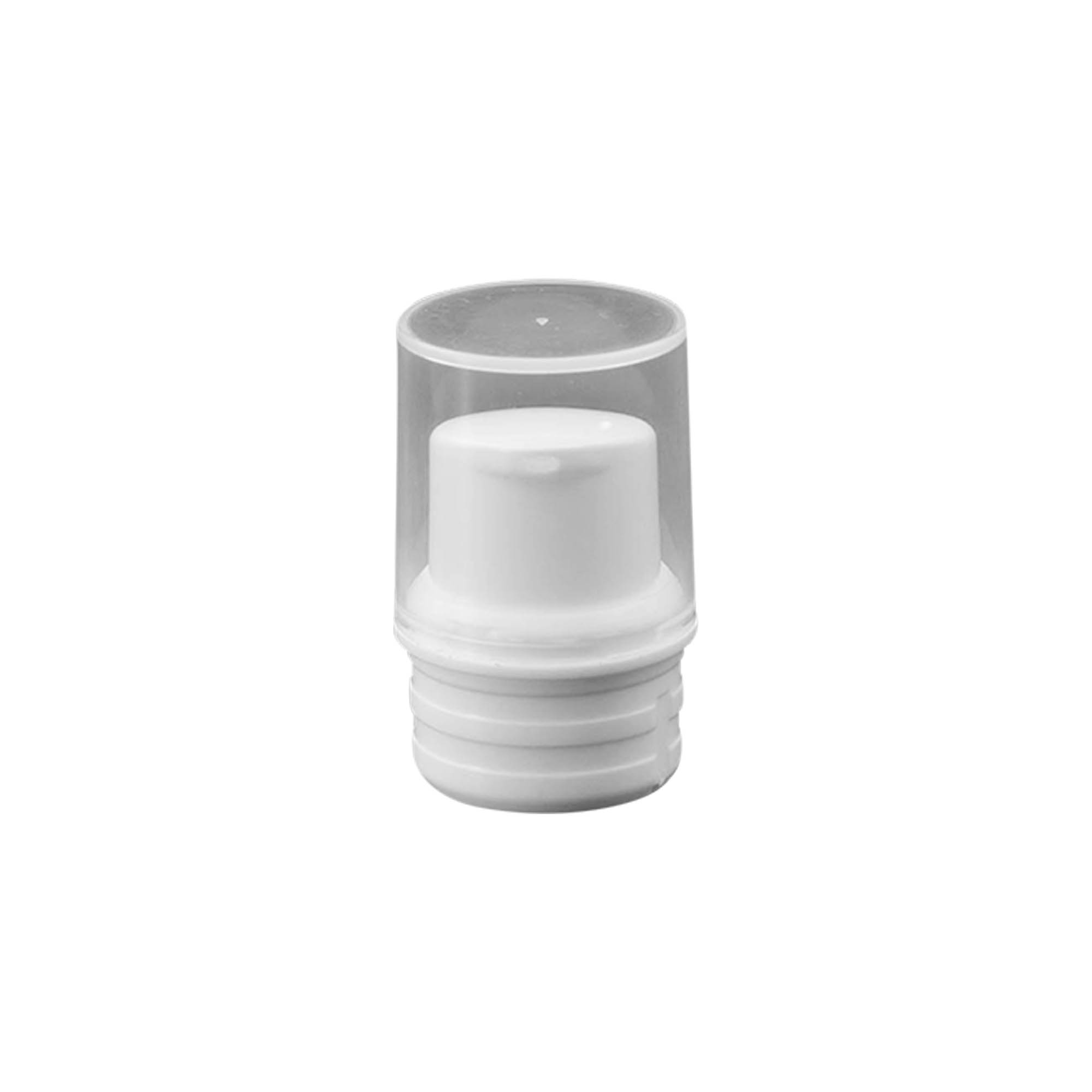 Testa pompa erogatrice airless 'Nano', plastica PP, bianca