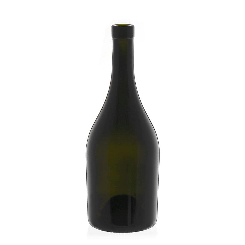 750 ml Bottiglia per vino 'Exclusive', verde antico, vetro, imboccatura: fascetta