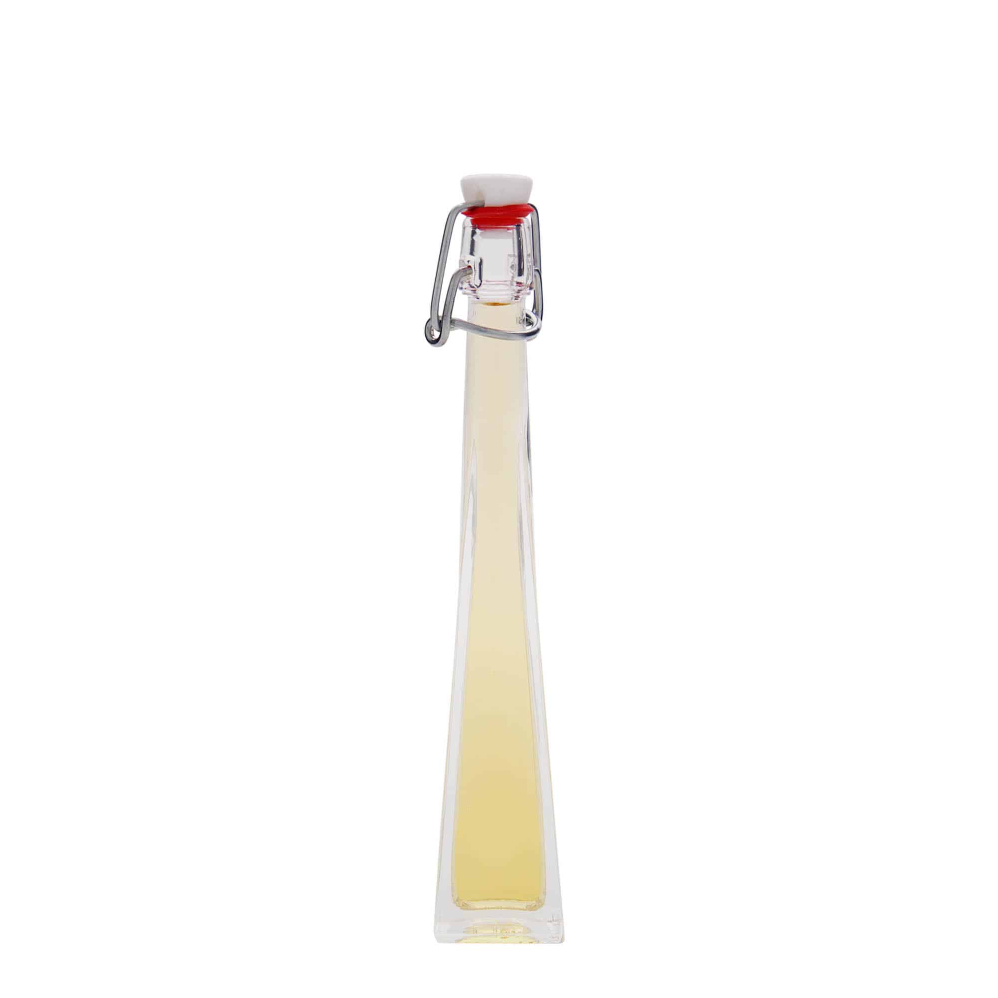40 ml Bottiglia di vetro 'Dama quadrata', imboccatura: tappo meccanico