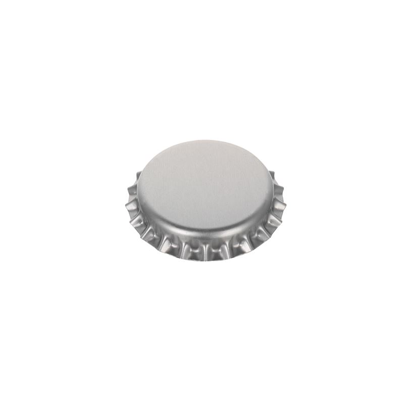 Tappi a corona 26 mm, metallo, argento Tappi a corona 26 mm, metallo, argento