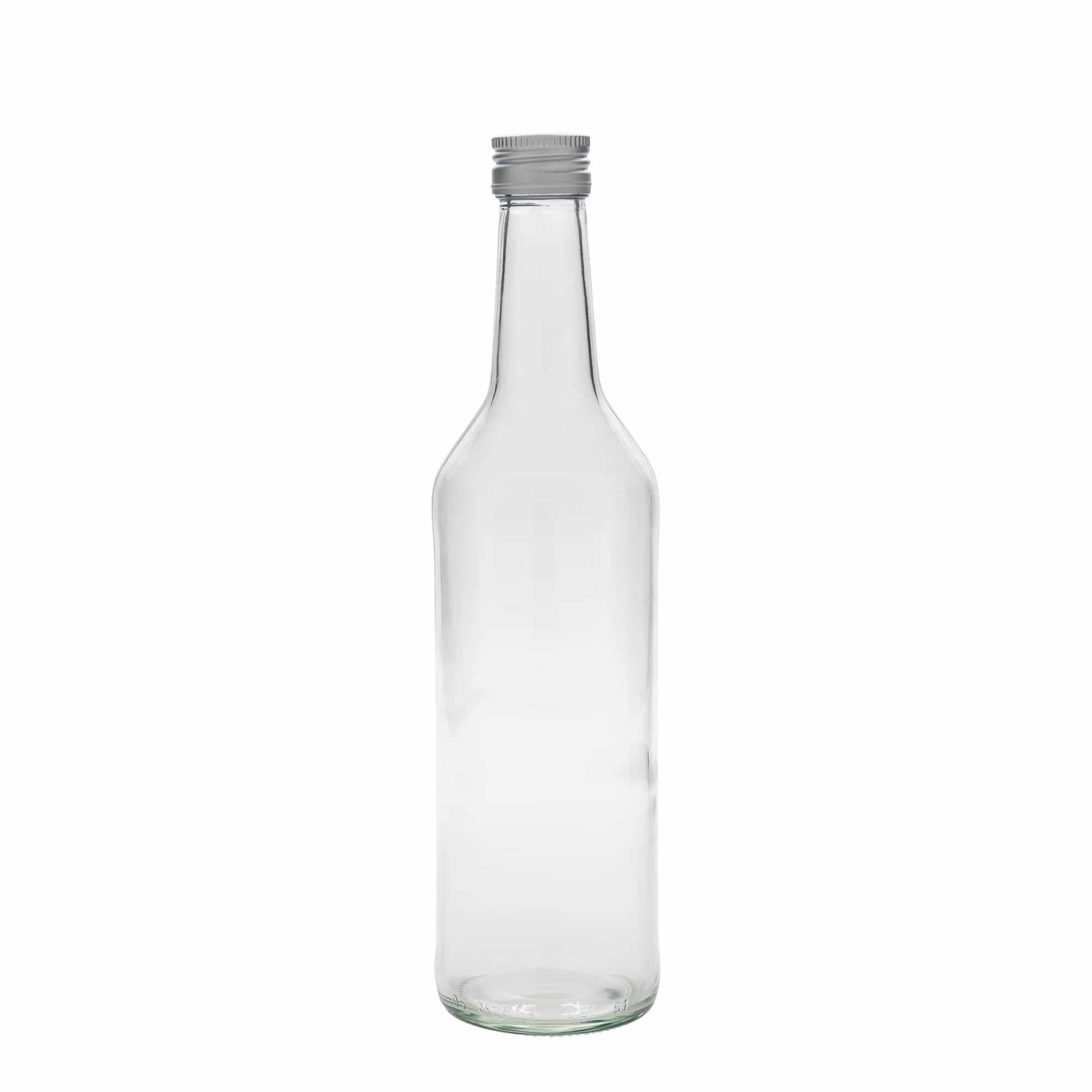 Bottiglia di vetro da 500 ml, collo dritto, bocca: PP 28