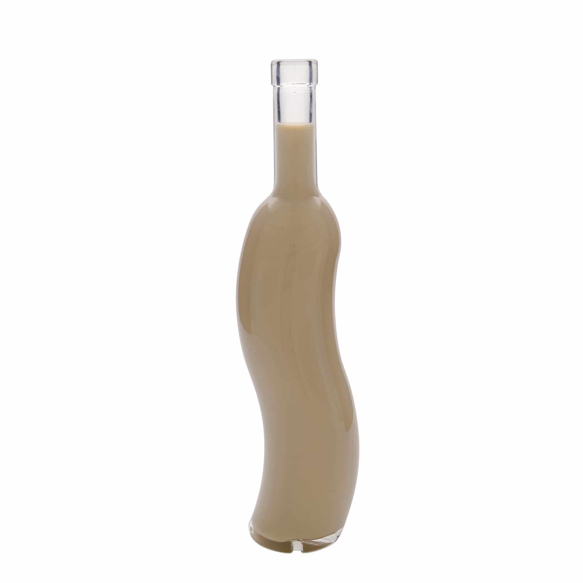 500 ml Bottiglia di vetro 'La-Ola', semicircolare, imboccatura: fascetta