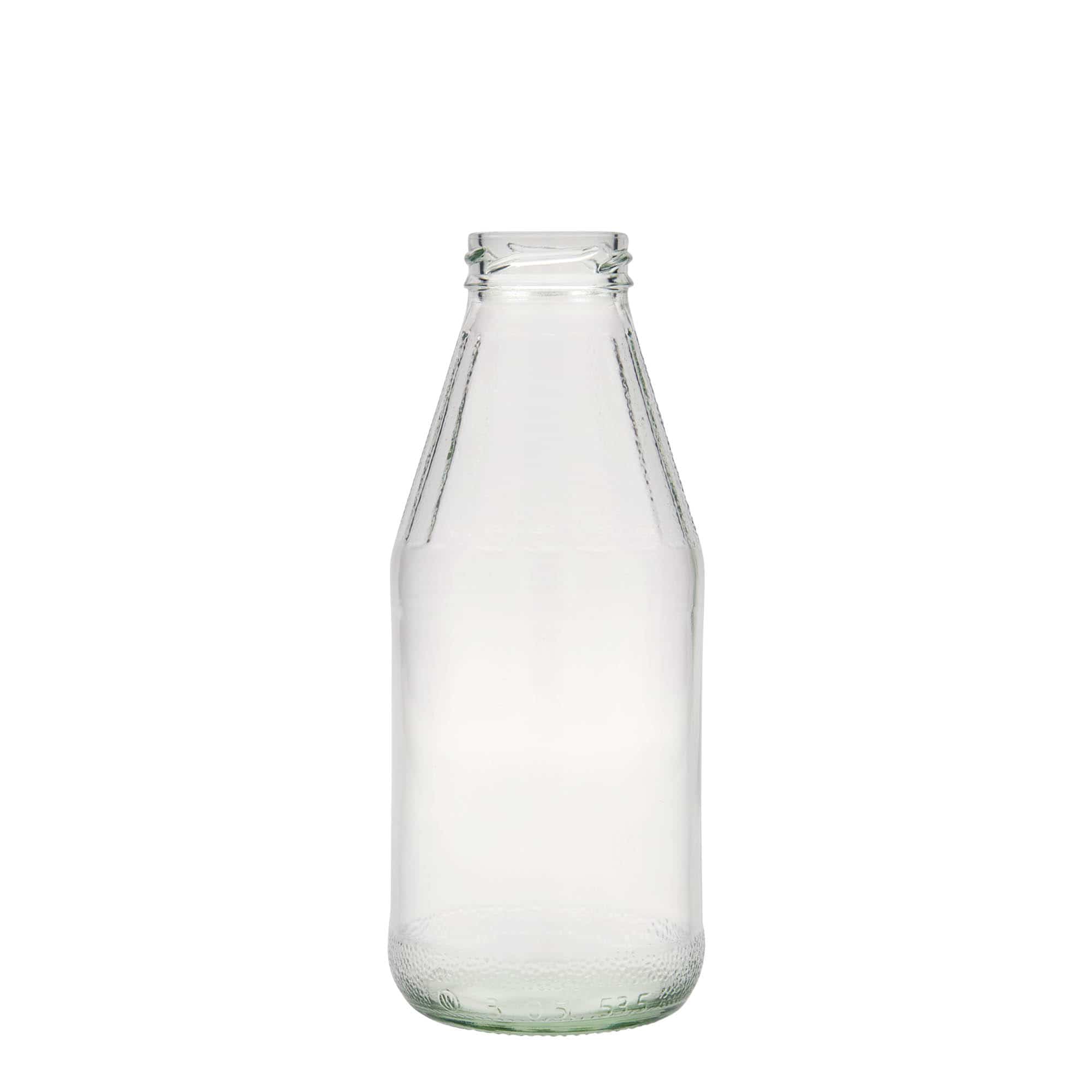500 ml Bottiglia universale a collo largo, vetro, imboccatura: Twist-Off (TO 43) 500 ml Bottiglia universale a collo largo, vetro, imboccatura: Twist-Off (TO 43)
