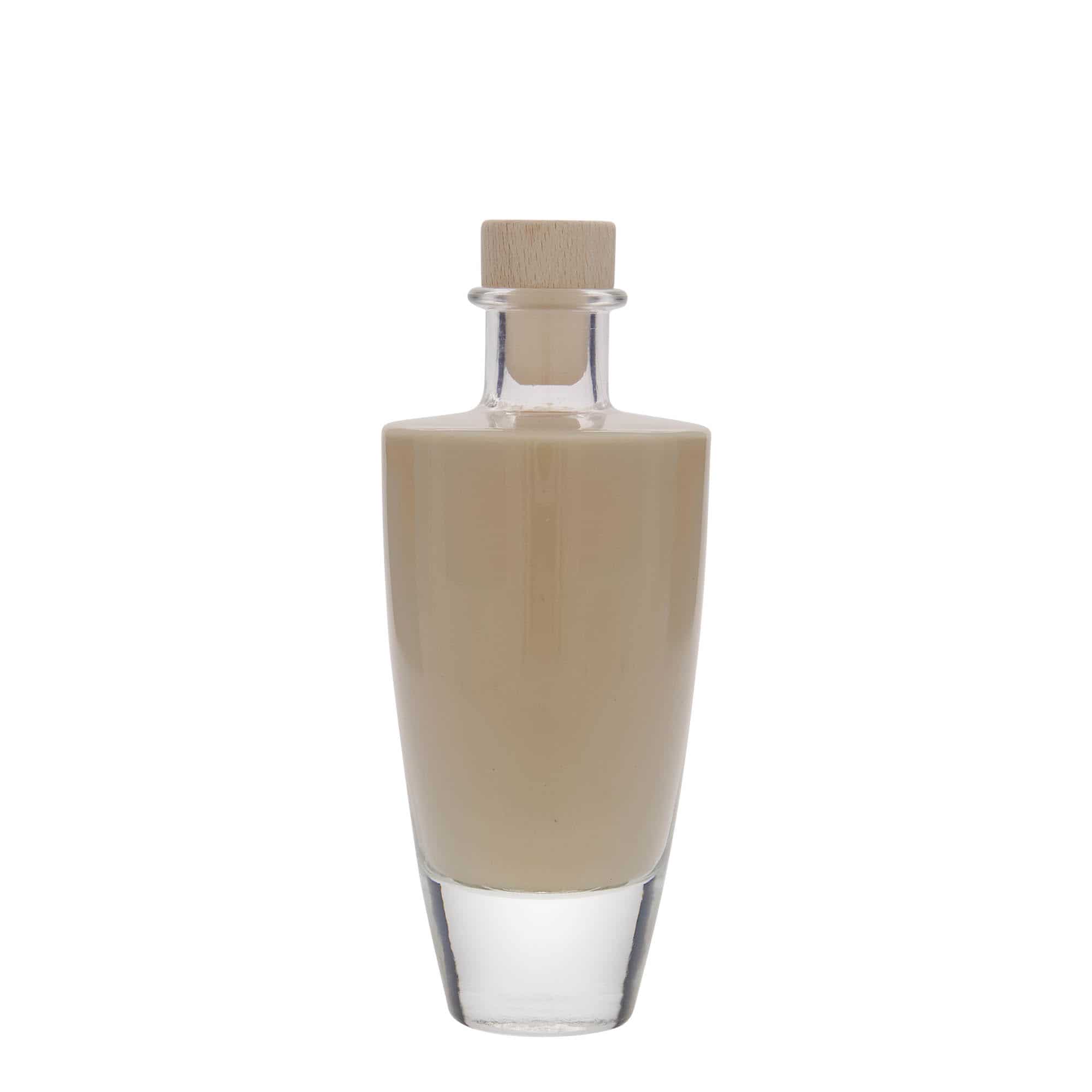 200 ml Bottiglia di vetro 'Vanessa', ovale, imboccatura: fascetta