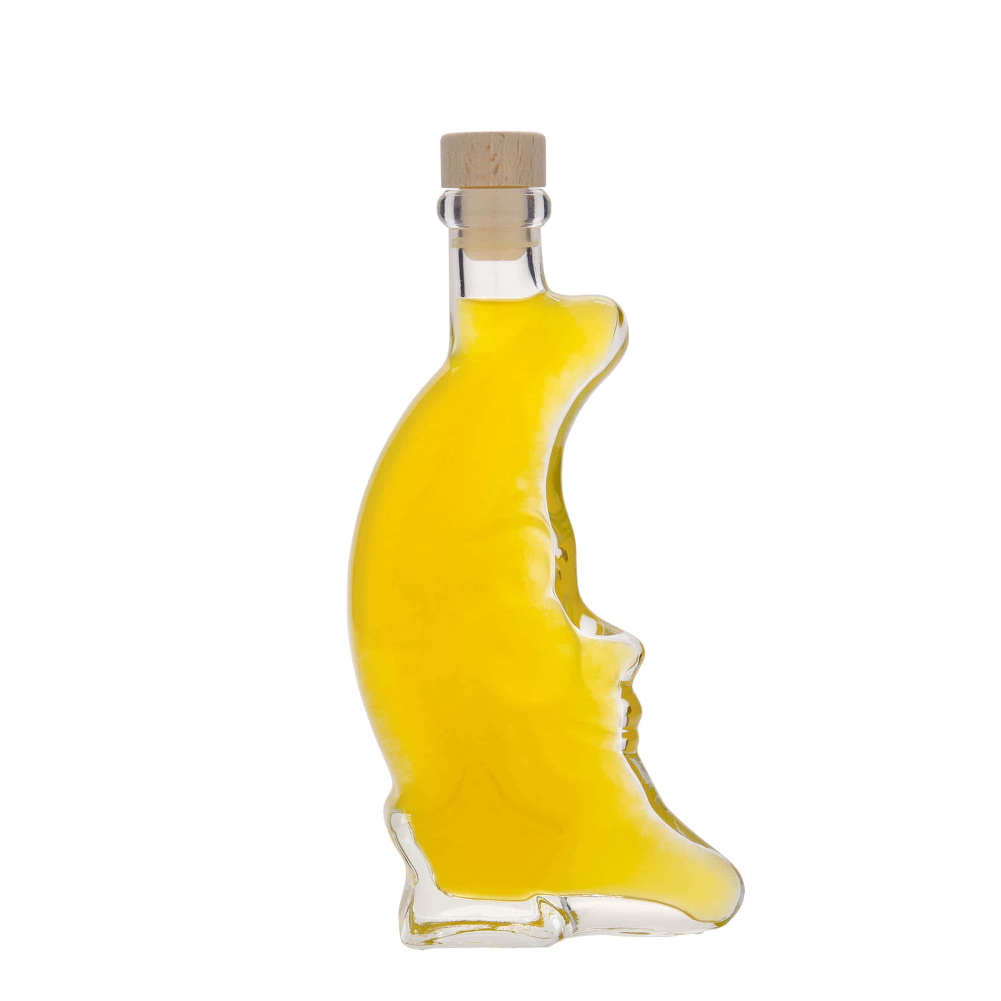 Bottiglia di vetro da 200 ml 'Luna', bocca: sughero