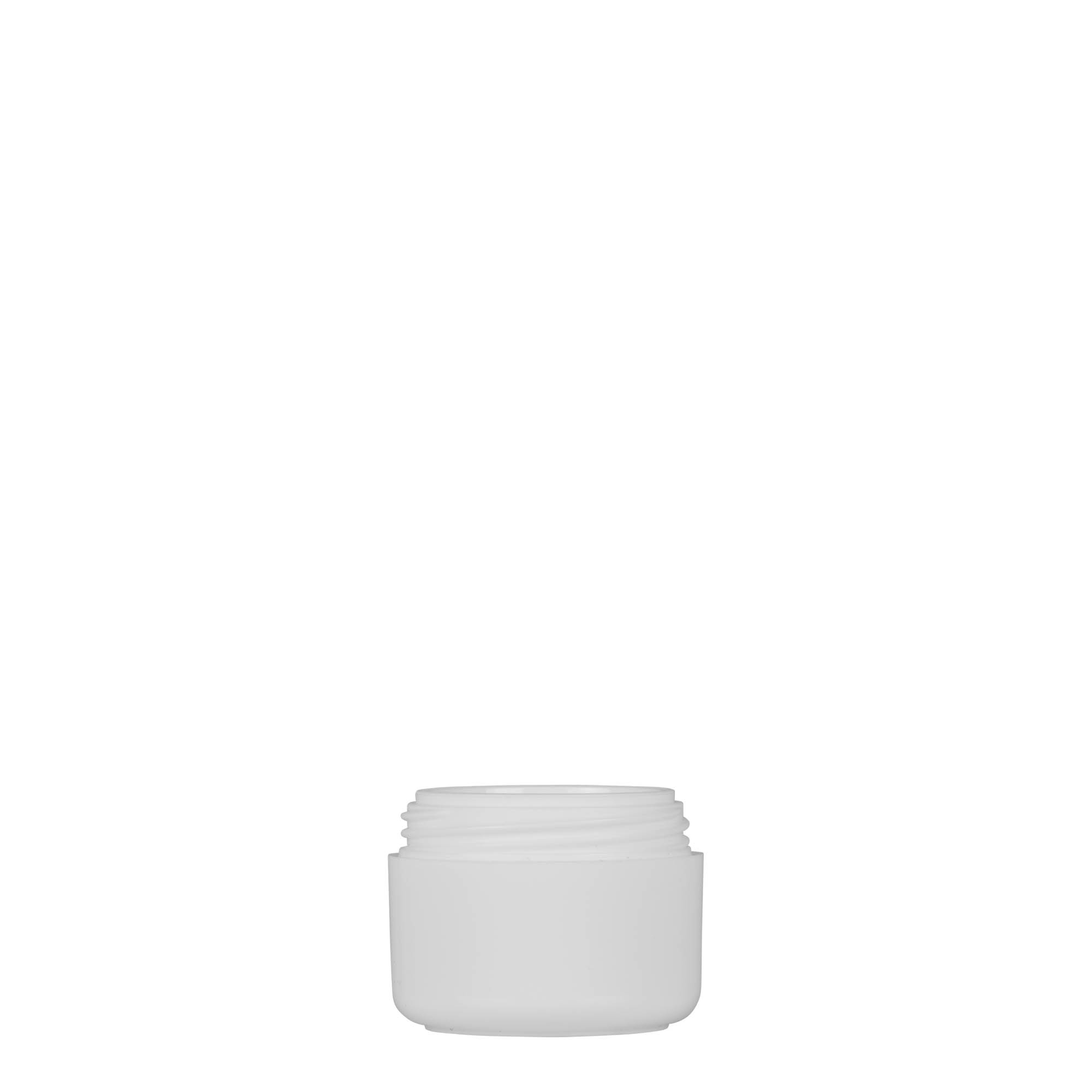 5 ml barattolo di plastica 'Bianca', PP, bianco, bocca: chiusura a vite