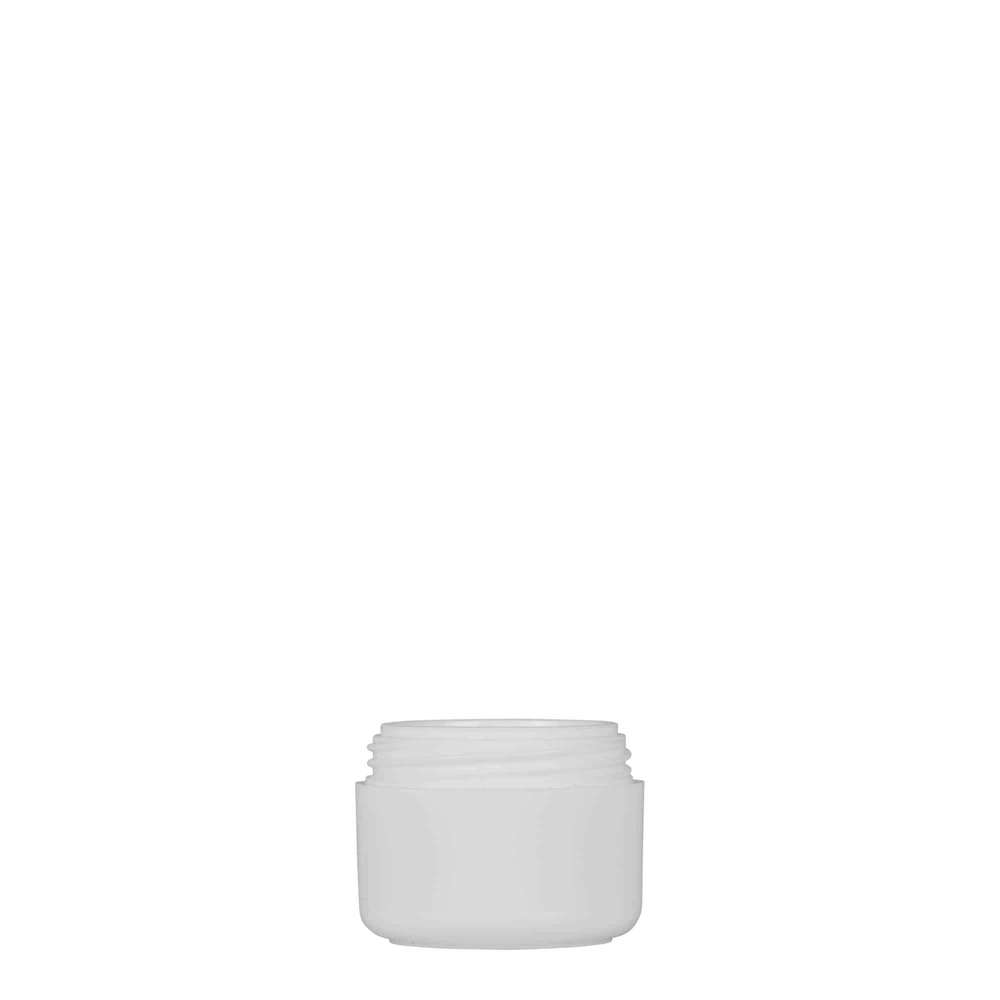 5 ml barattolo di plastica 'Bianca', PP, bianco, bocca: chiusura a vite 5 ml barattolo di plastica 'Bianca', PP, bianco, bocca: chiusura a vite