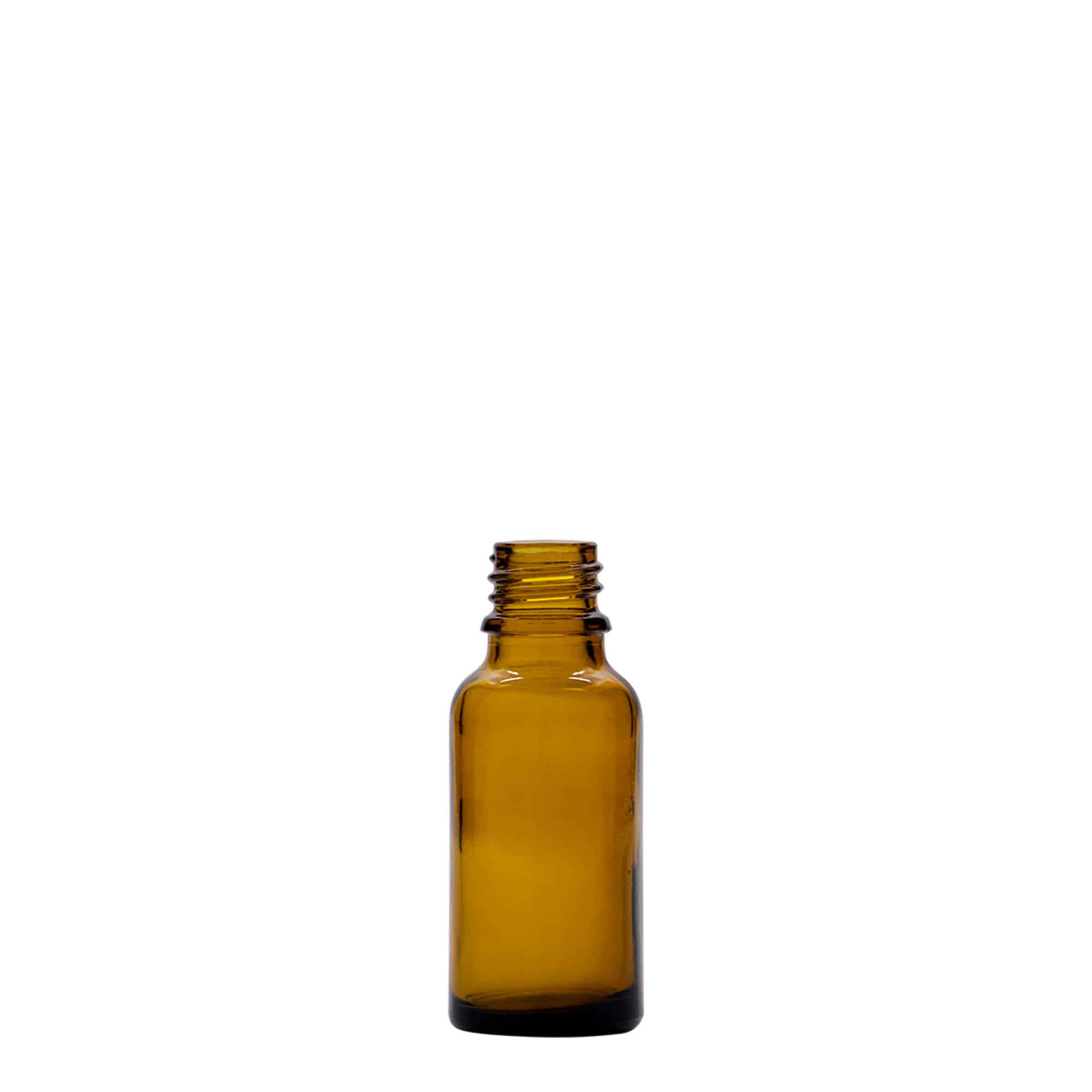 20 ml flacone medico, vetro marrone, bocca: DIN 18