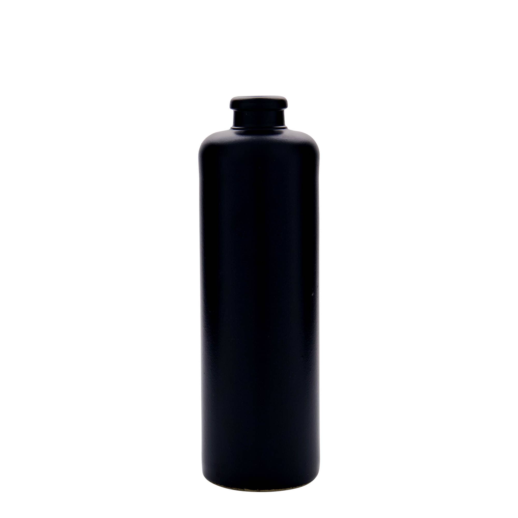 Boccale da 500 ml, gres, nero, bocca: sughero