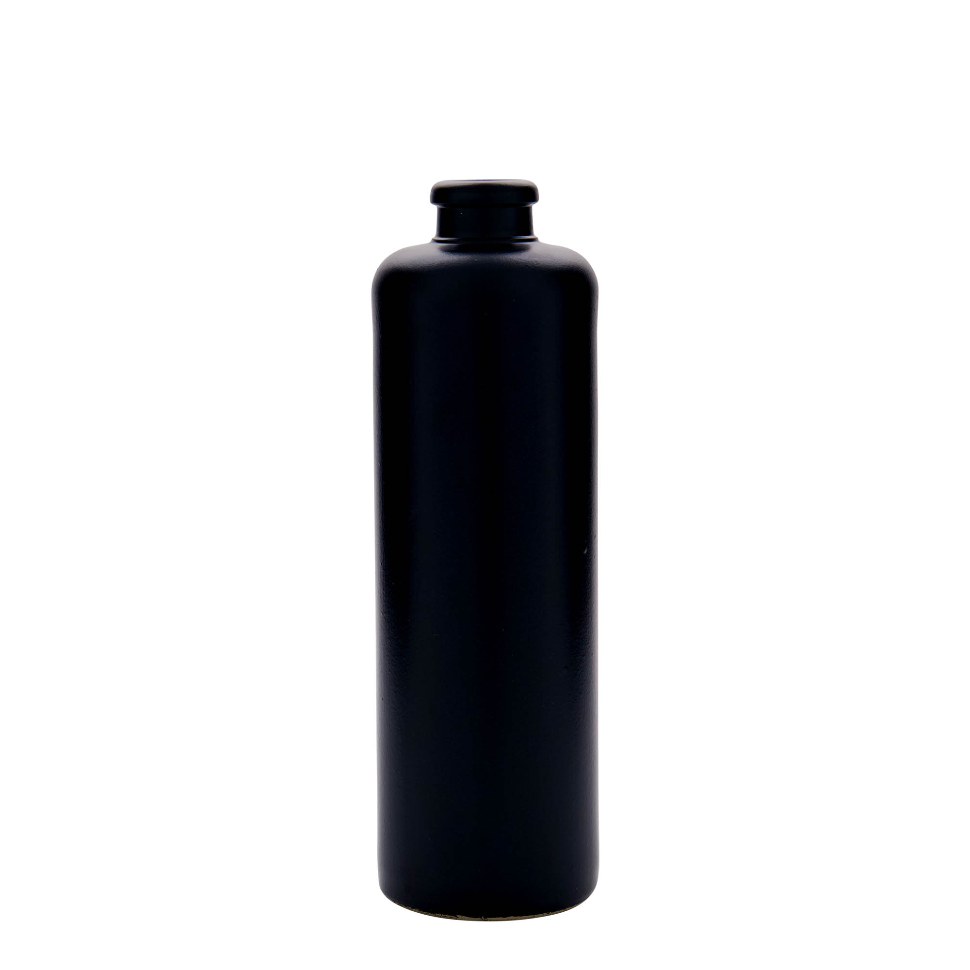 Boccale da 500 ml, gres, nero, bocca: sughero