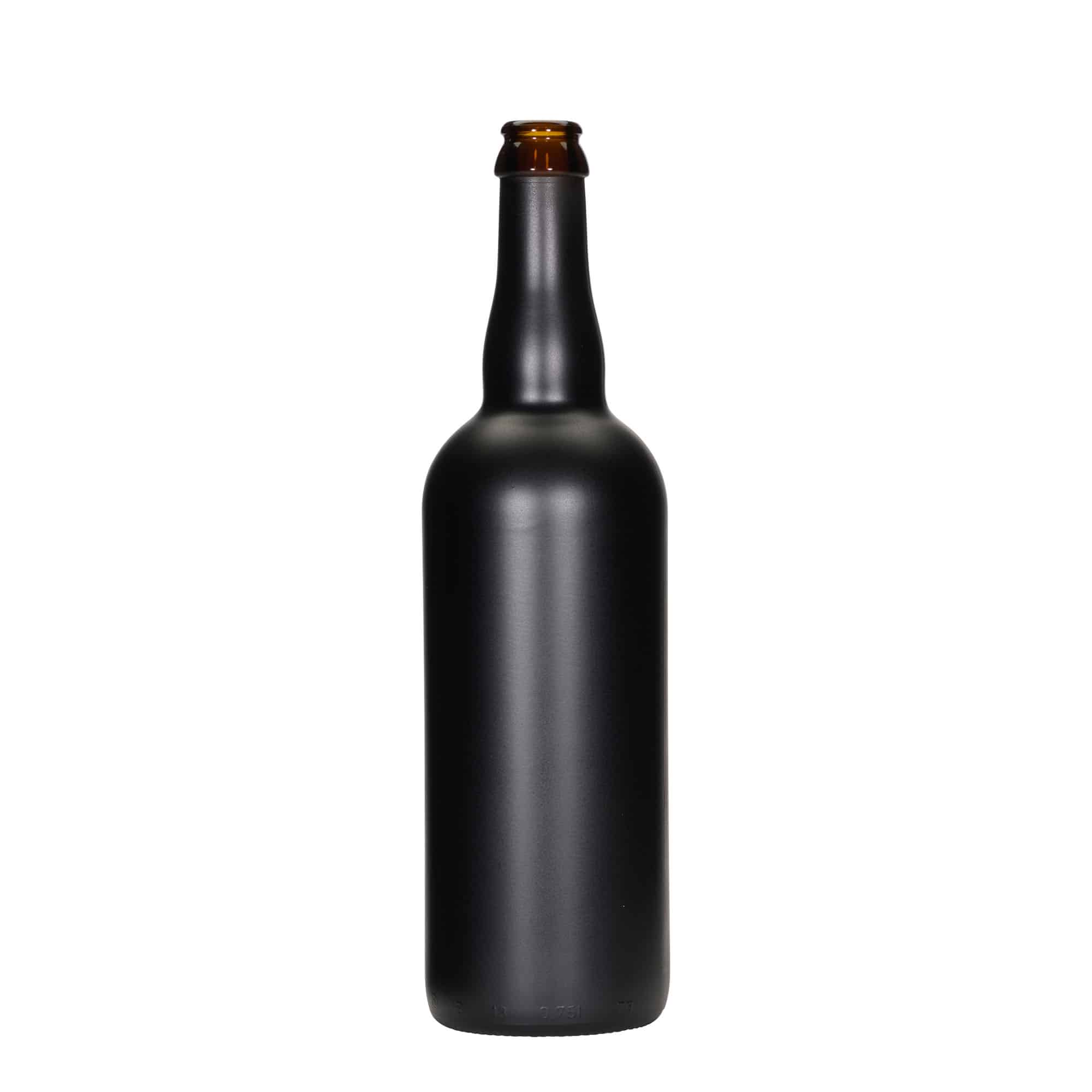 Bottiglia di birra da 750 ml Belgio, vetro, nera, bocca: tappo a corona Bottiglia di birra da 750 ml Belgio, vetro, nera, bocca: tappo a corona