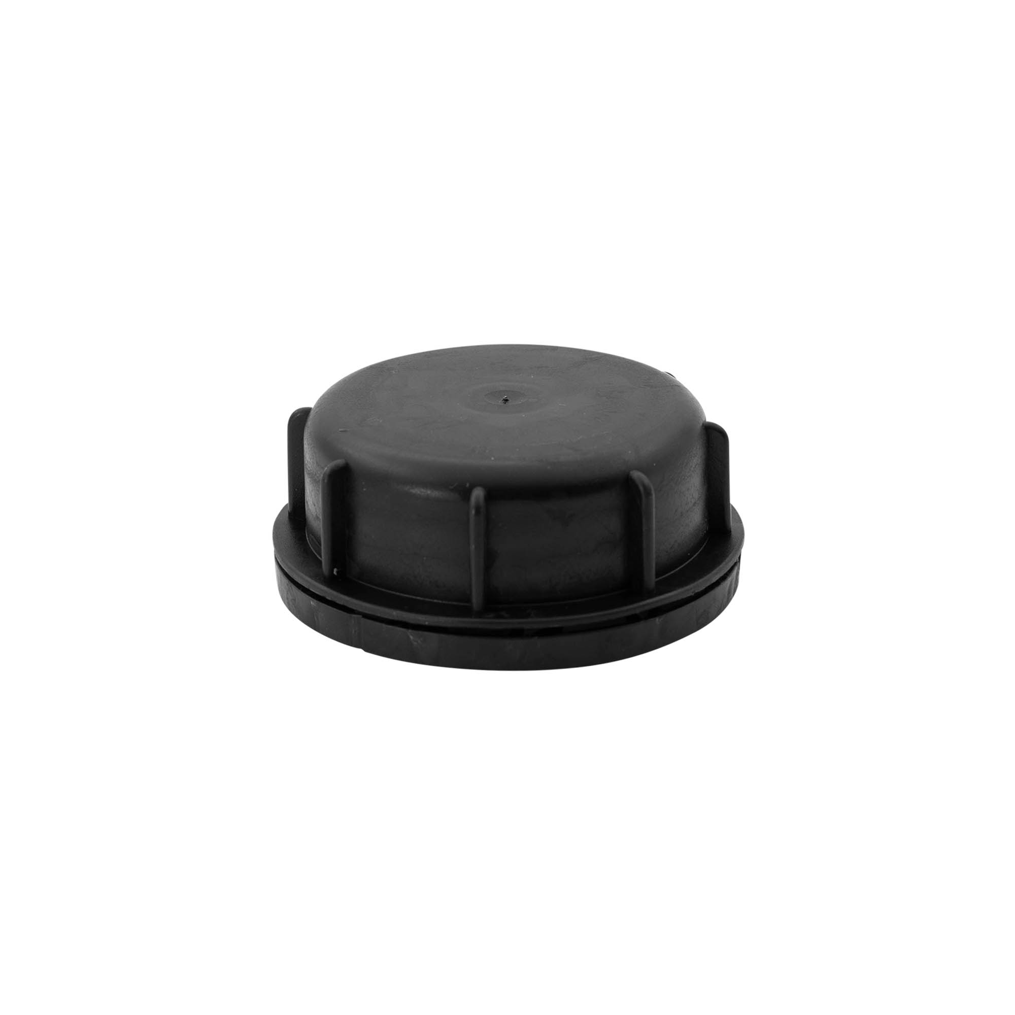 Tappo a vite, plastica PP, nero, per bocca: ND60 Tappo a vite, plastica PP, nero, per bocca: ND60