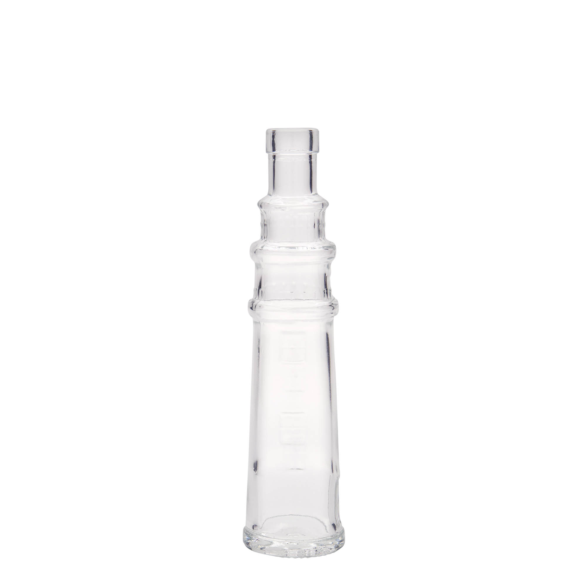 Bottiglia di vetro da 100 ml 'Leuchtturm', bocca: sughero Bottiglia di vetro da 100 ml 'Leuchtturm', bocca: sughero