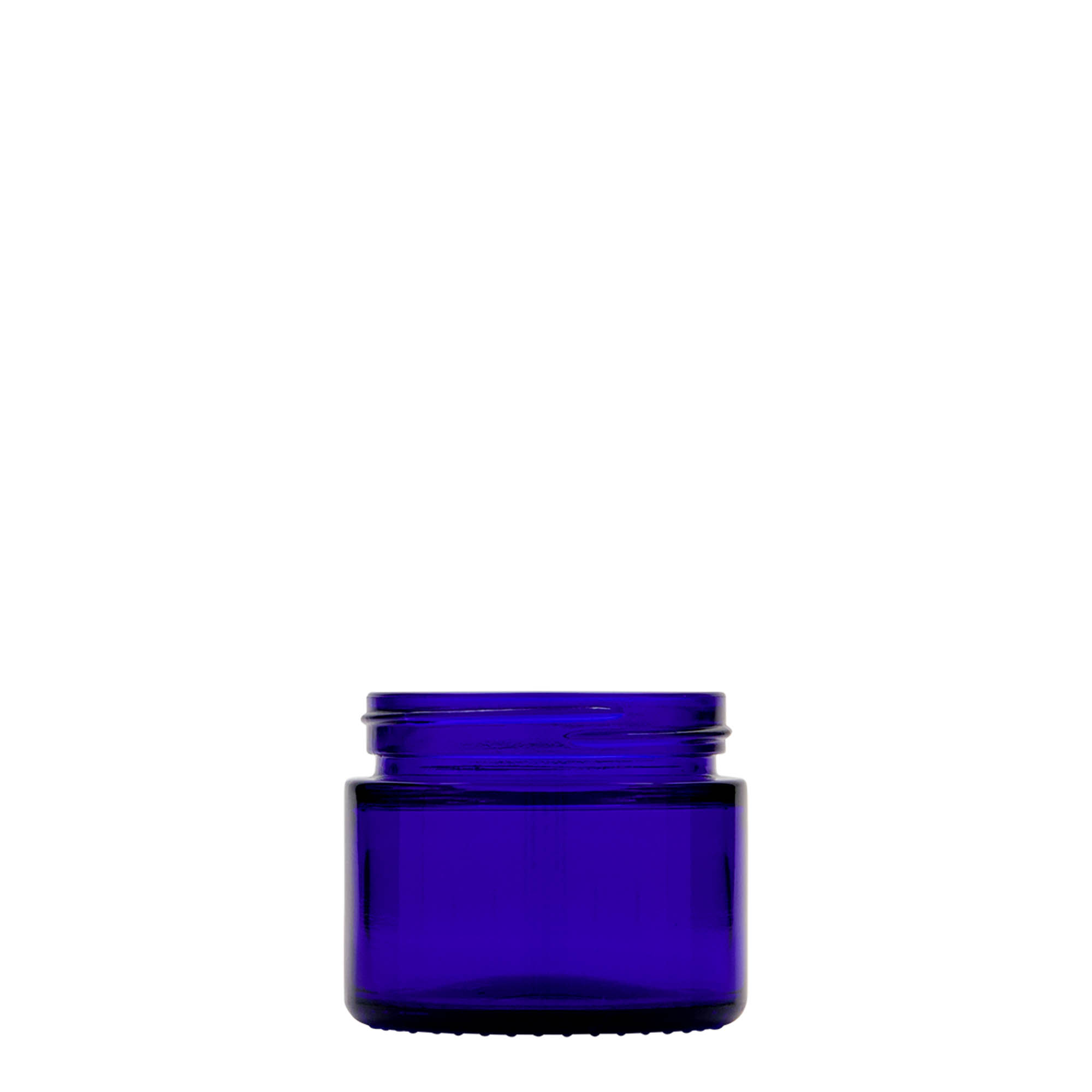 50 ml Vasetto 'Blue Edition', vetro, blu reale, bocca: chiusura a vite 50 ml Vasetto 'Blue Edition', vetro, blu reale, bocca: chiusura a vite