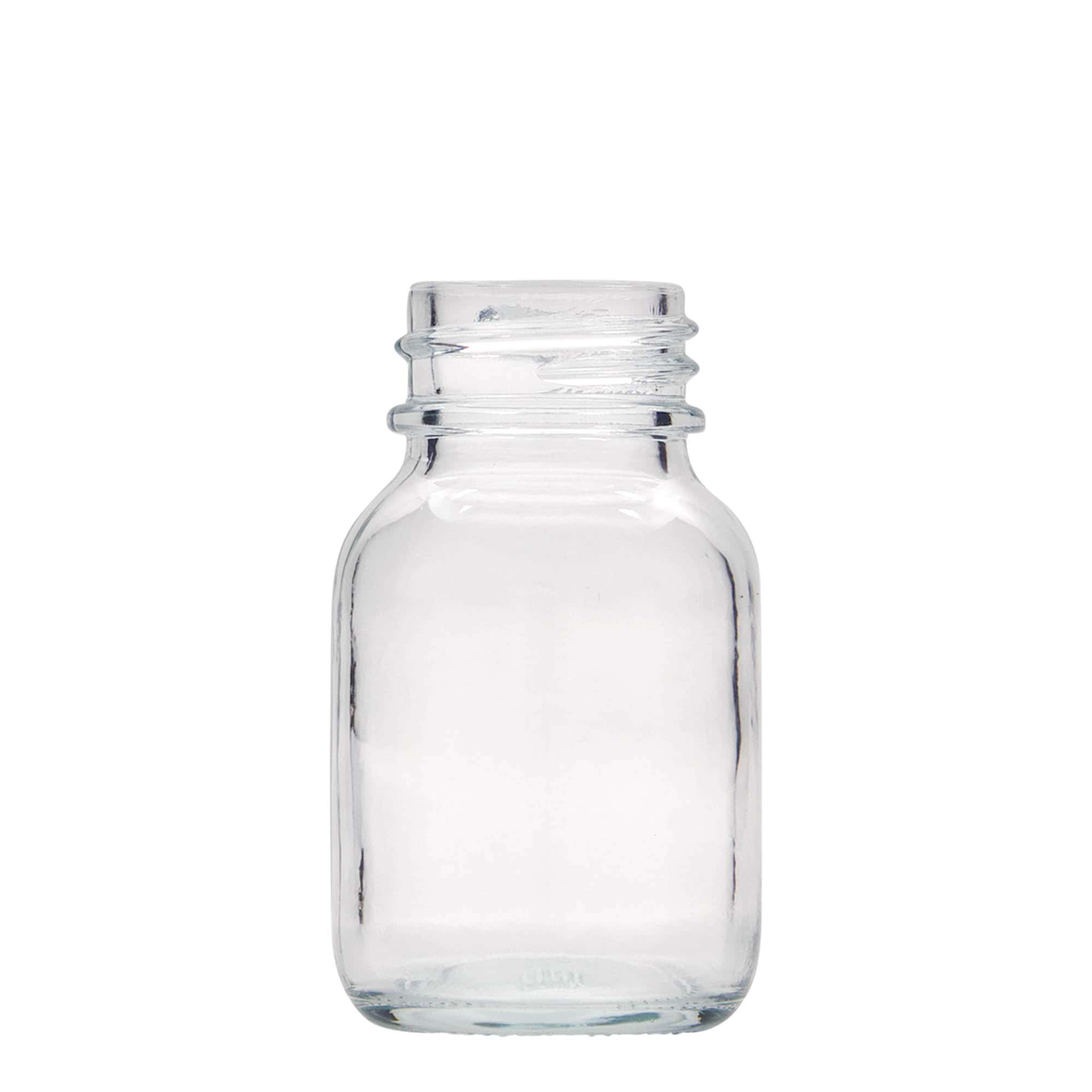 50 ml Vasetto di vetro a bocca larga, imboccatura: DIN 32 50 ml Vasetto di vetro a bocca larga, imboccatura: DIN 32