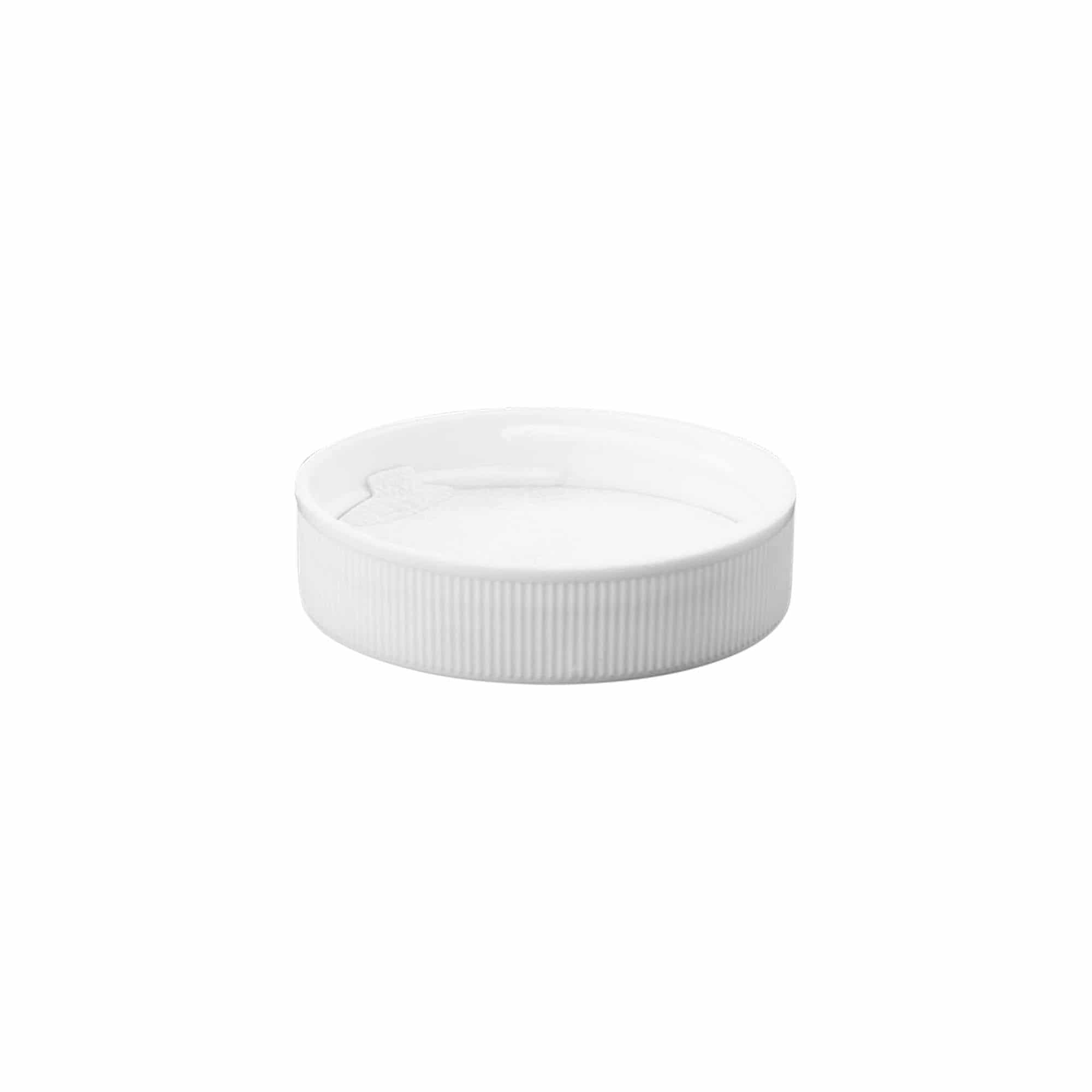 Tappo a vite, plastica PP, bianco, per bocca: 45/400