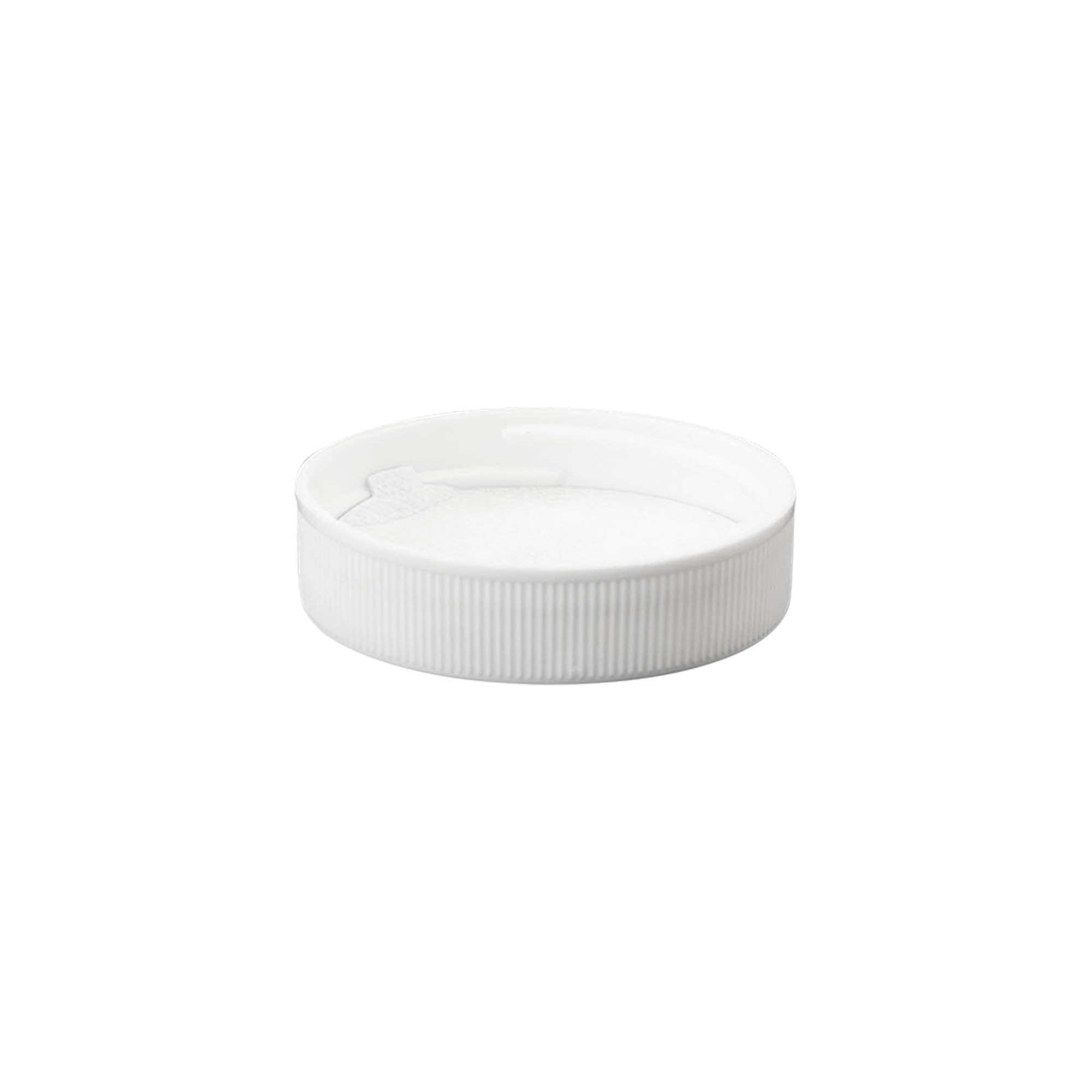 Tappo a vite, plastica PP, bianco, per bocca: 45/400 Tappo a vite, plastica PP, bianco, per bocca: 45/400