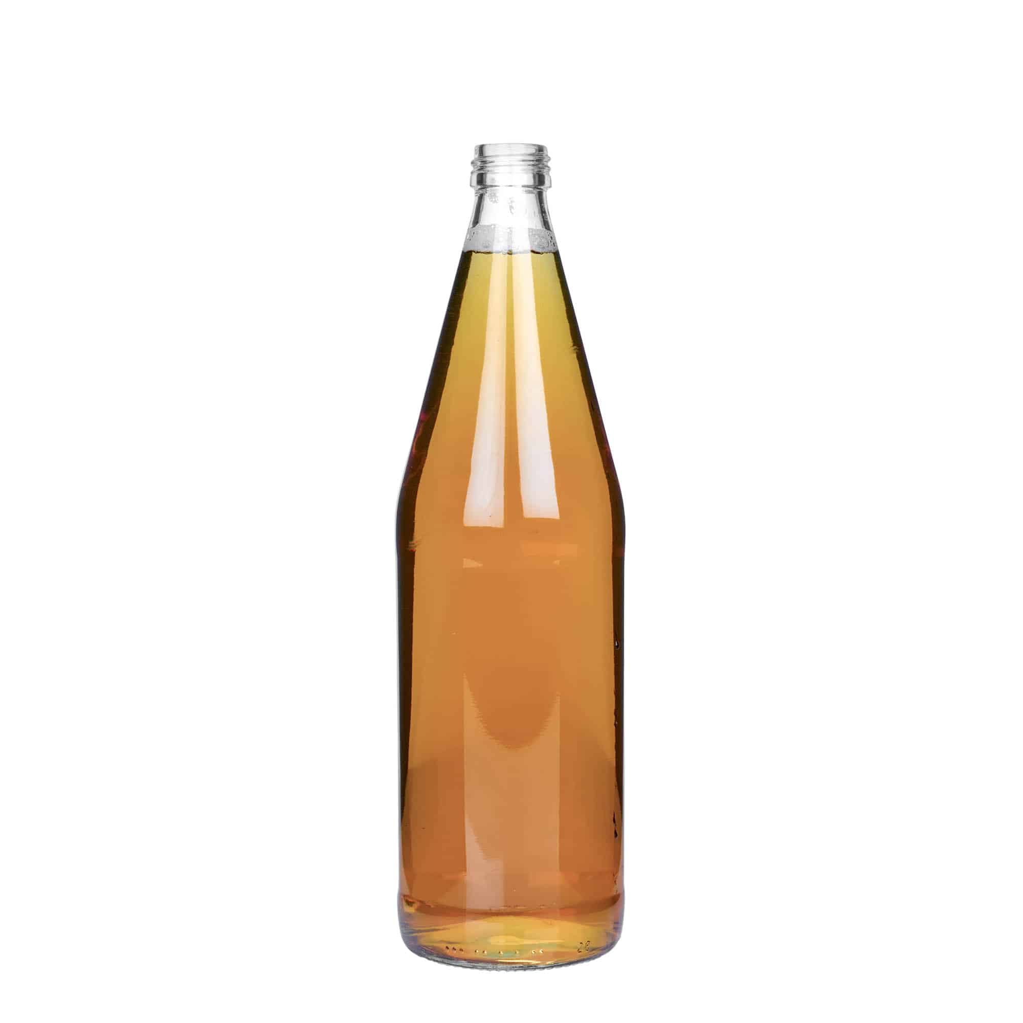 750 ml bottiglia universale a forma di carota, vetro, bocca: PP 28