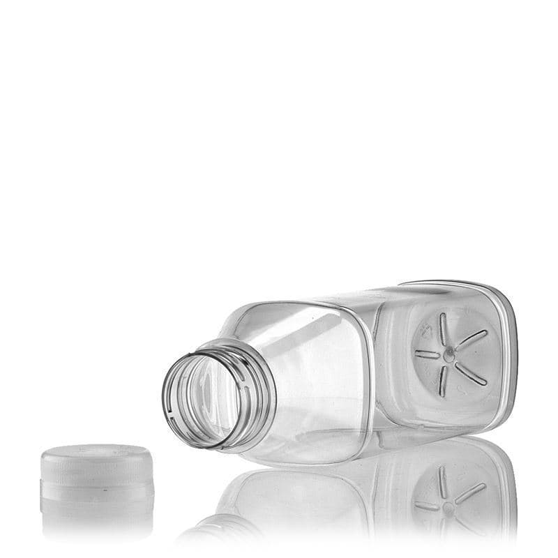 500 ml Bottiglia PET 'Milk and Juice Carré', quadrata, plastica, imboccatura: 38 mm