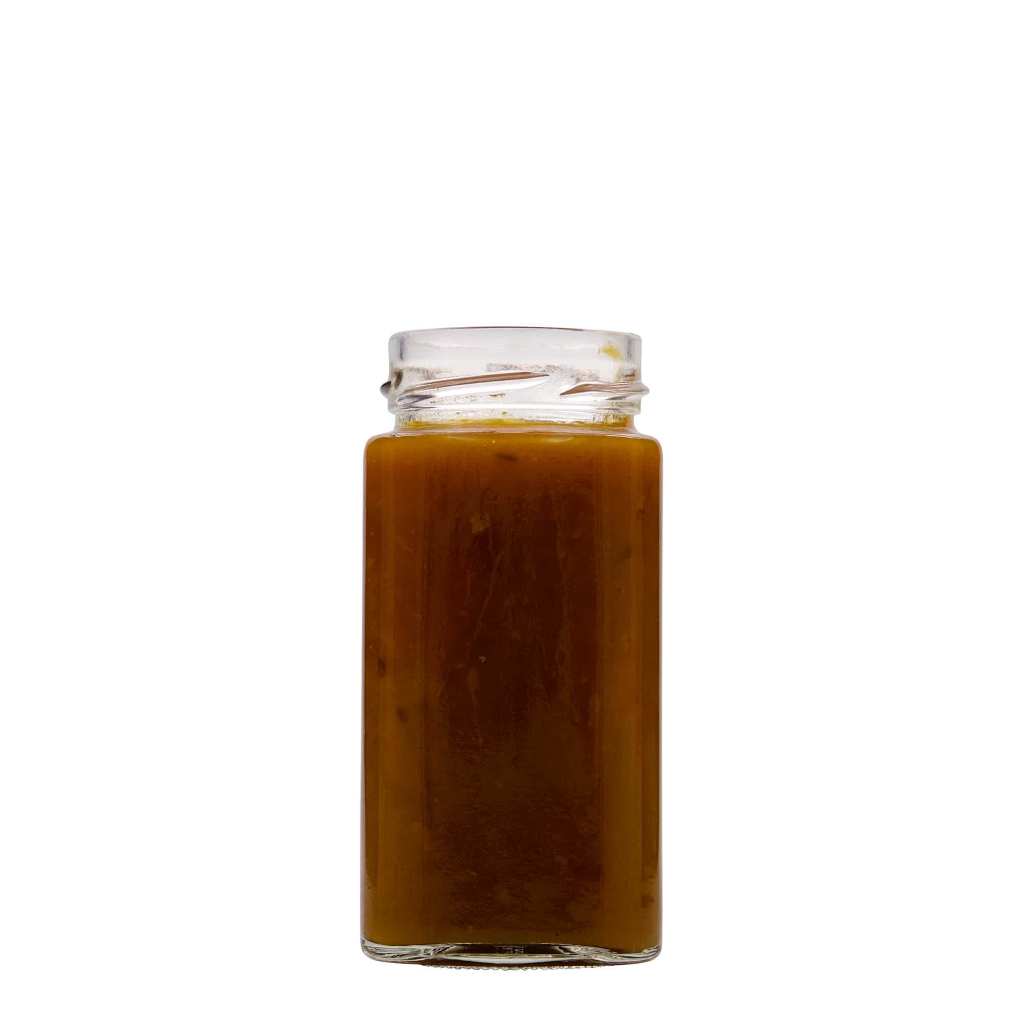 314 ml barattolo quadrato 'Funny', bocca: Deep-Twist-Off (DTO 58)