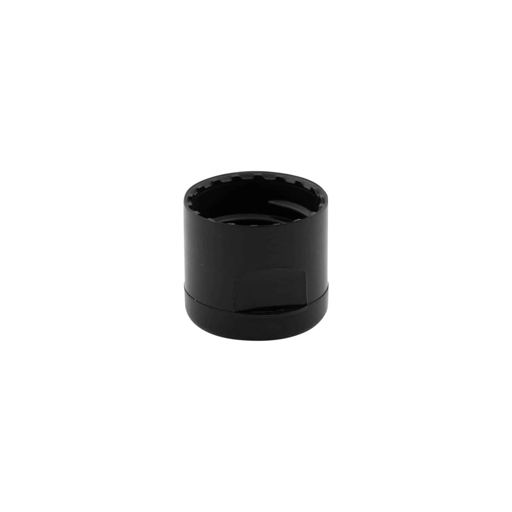 Tappo a vite con cerniera Flip-Top, plastica PP, nera, per imboccatura: 20/410