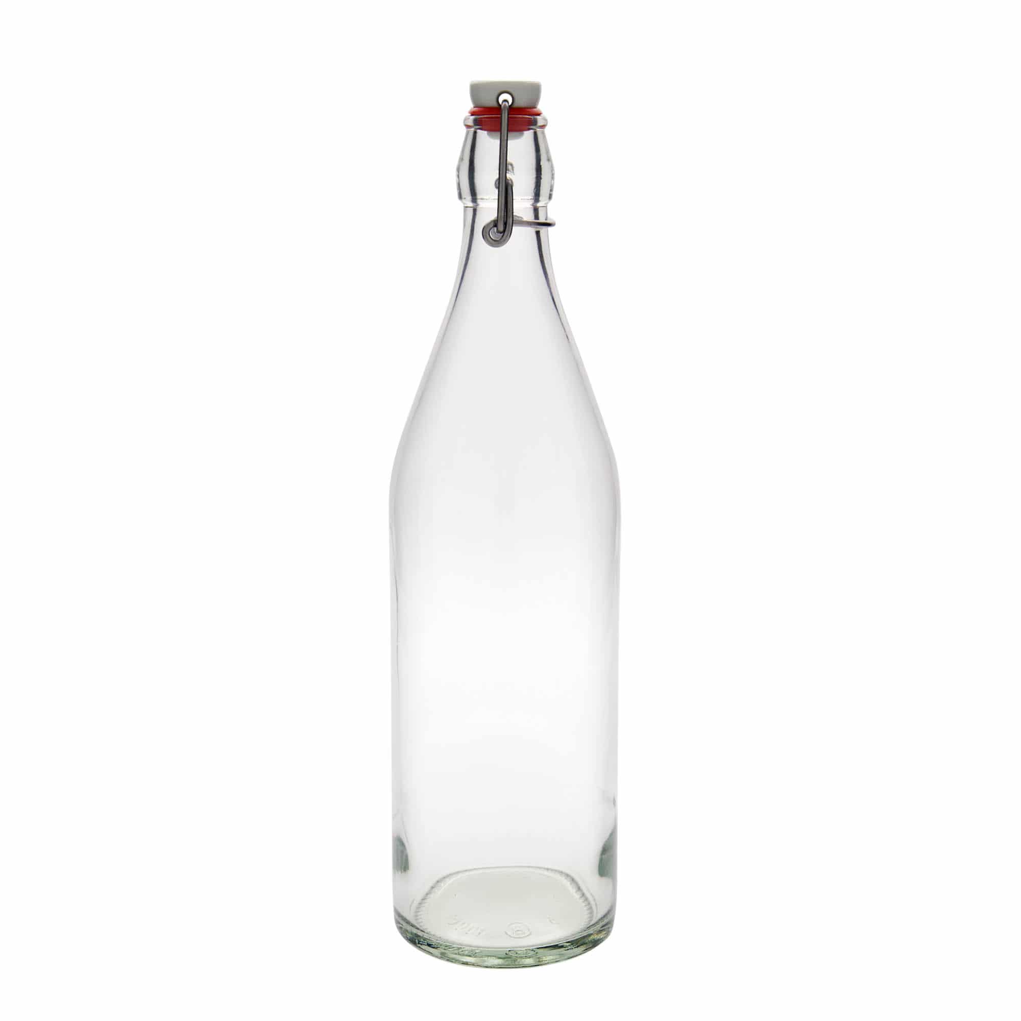 Bottiglia di vetro da 1.000 ml 'Giara', bocca: chiusura a gancio