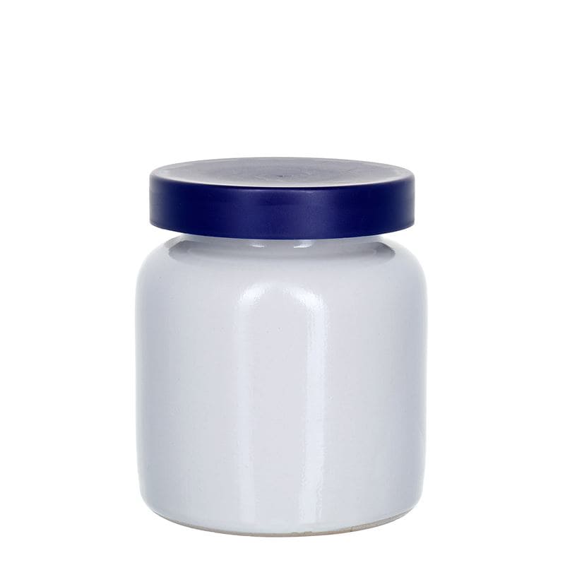 270 ml Vasetto in ceramica/grès, bianco, imboccatura: coperchio a calotta