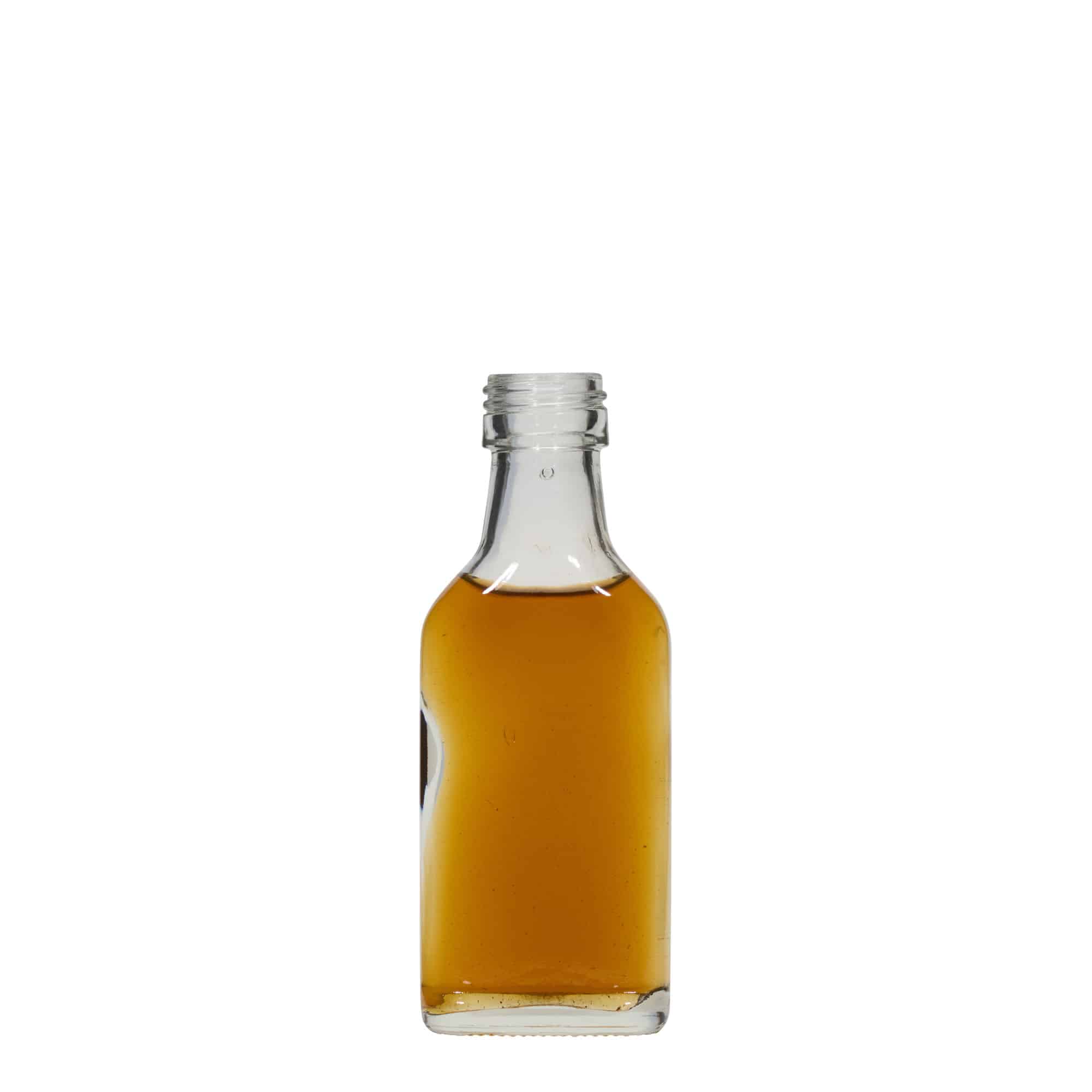 Bottiglia tascabile da 40 ml, rettangolare, bocca: PP 22