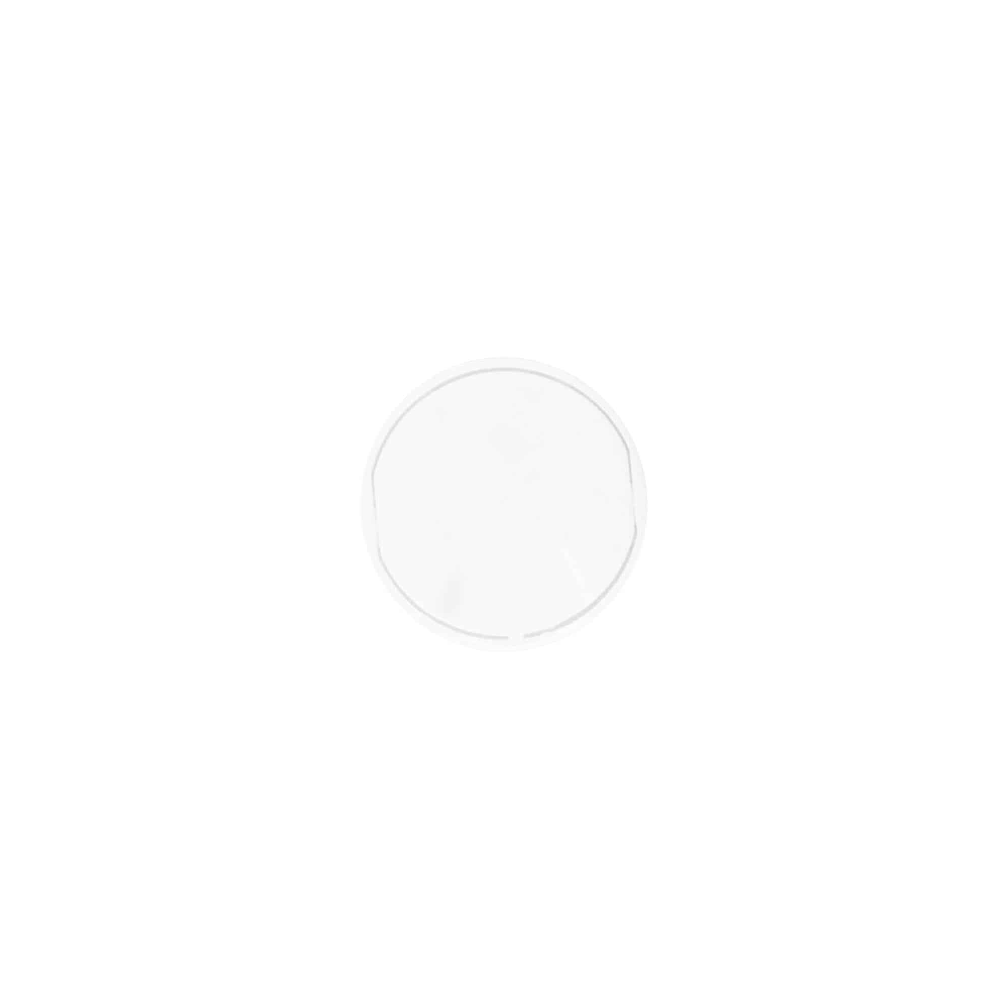 Tappo a vite Disc-Top, plastica PP, bianco, per imboccatura: 20/410