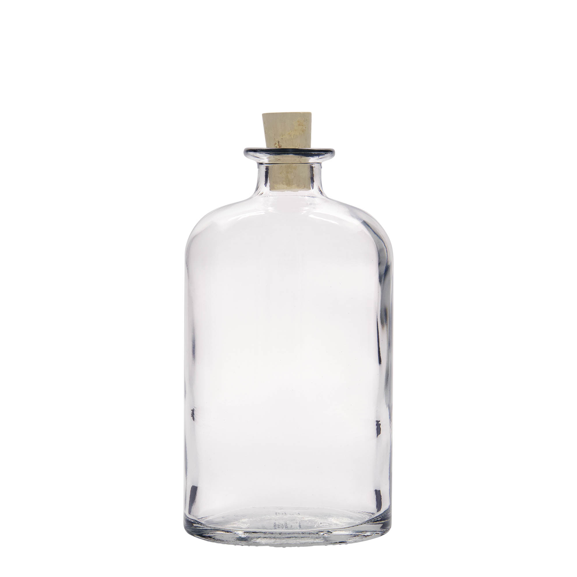 Bottiglia di vetro da 500 ml 'Dundee', ovale, bocca: sughero Bottiglia di vetro da 500 ml 'Dundee', ovale, bocca: sughero