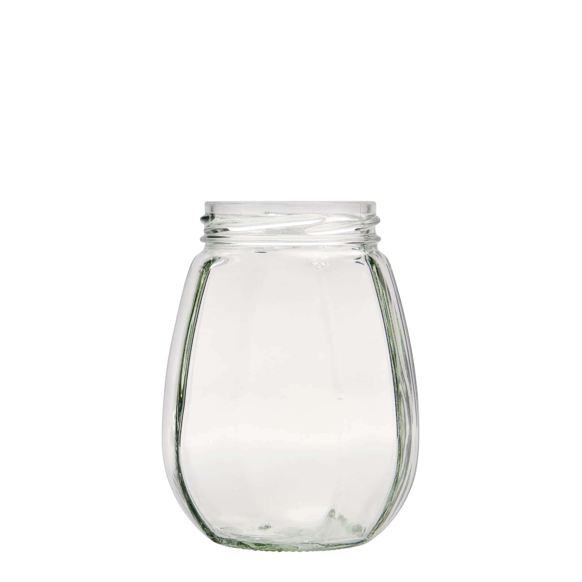 385 ml Vasetto decorativo, esagonale, vetro, imboccatura: Twist-Off (TO 63)