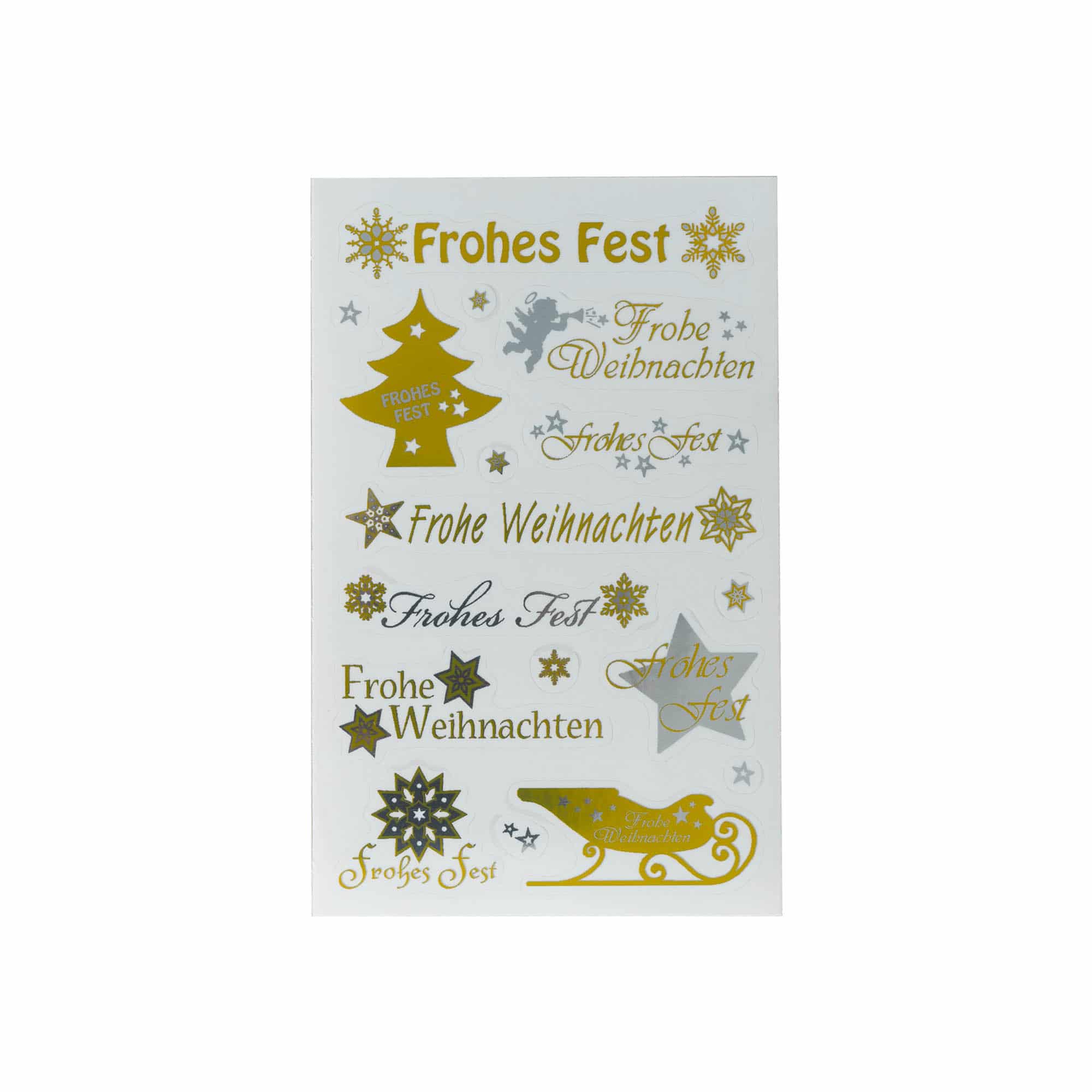 Adesivi Zweckform 'Natale', carta, oro-argento