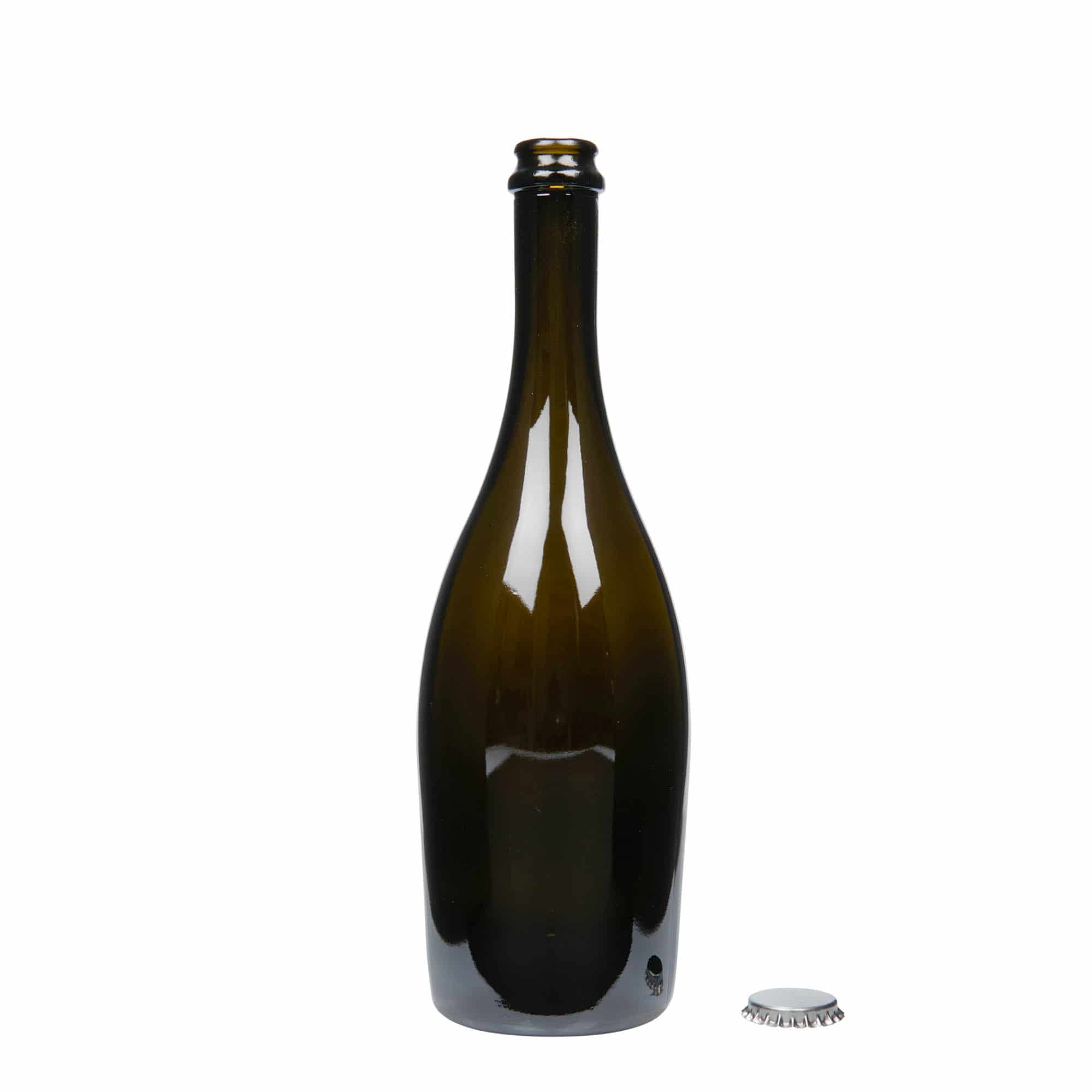 750 ml Bottiglia spumante Collio 'Carmen' vetro, verde antico, imboccatura: tappo a corona