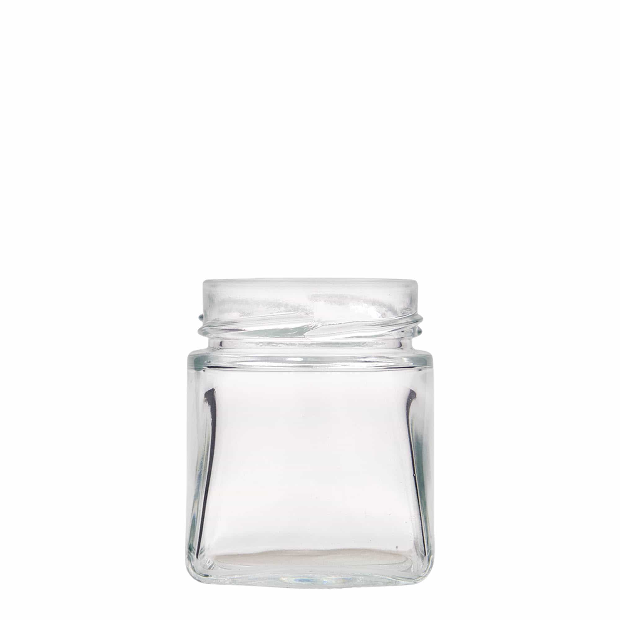212 ml barattolo quadrato 'Luxor', bocca: Deept-Twist-Off (DTO 63)