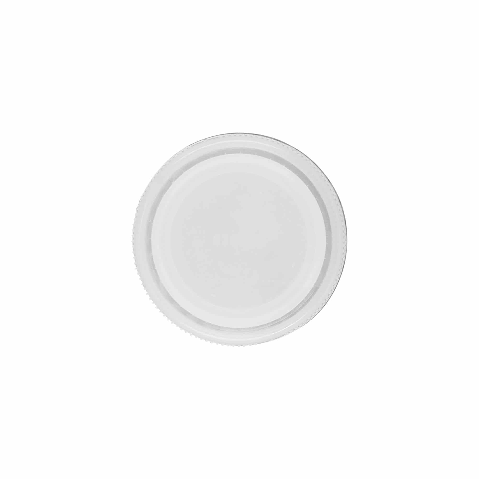 Tappo a vite a due filettature, plastica PE, bianco, per imboccatura: PET 38 mm