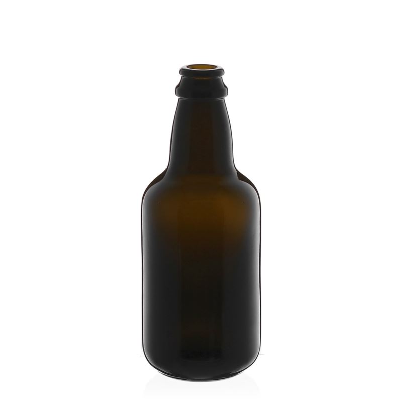 Bottiglia di birra 330 ml 'Era', vetro, verde antico, bocca: tappo corona Bottiglia di birra 330 ml 'Era', vetro, verde antico, bocca: tappo corona