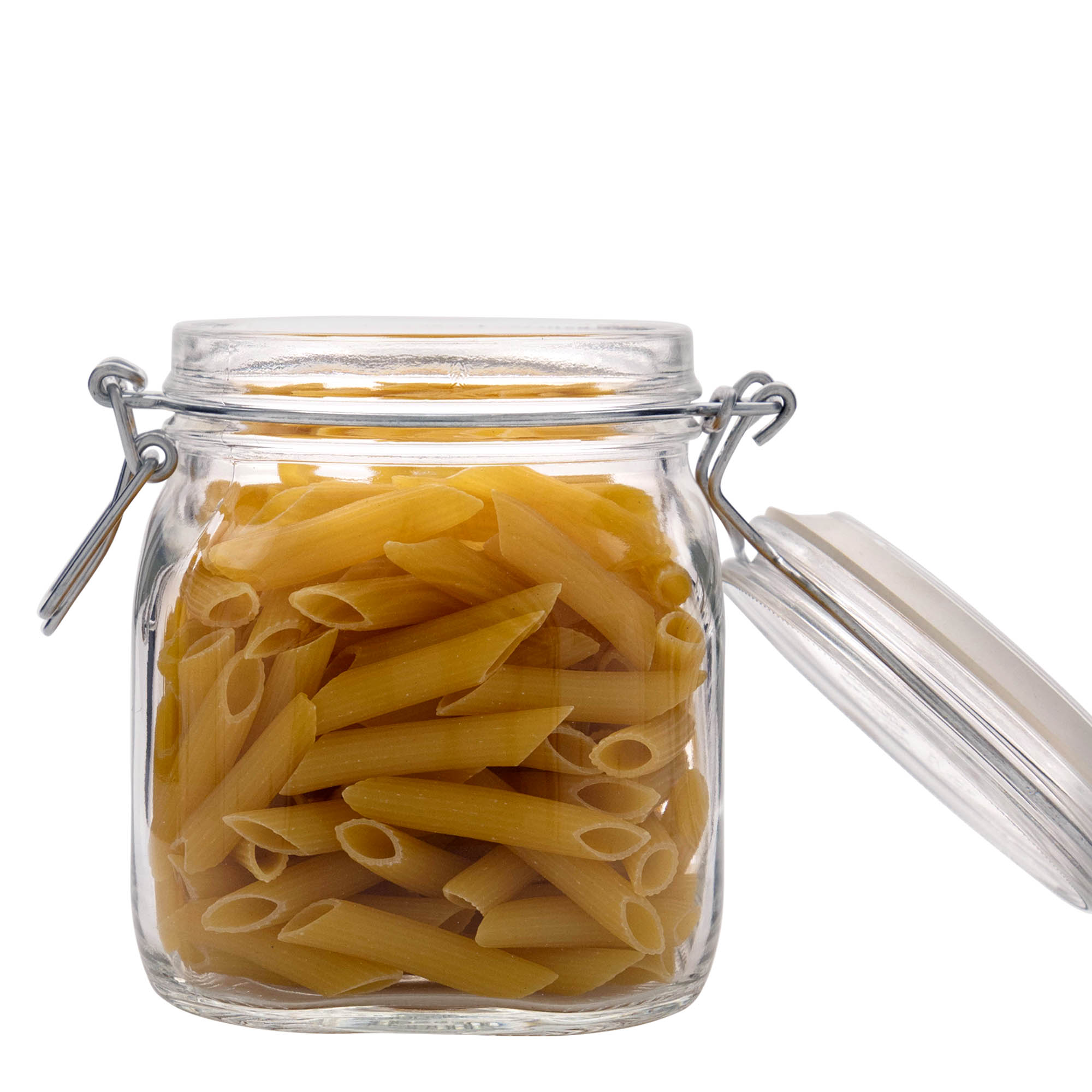 Vaso con chiusura a leva da 750 ml 'Fido', quadrato, bocca: chiusura a leva Vaso con chiusura a leva da 750 ml 'Fido', quadrato, bocca: chiusura a leva