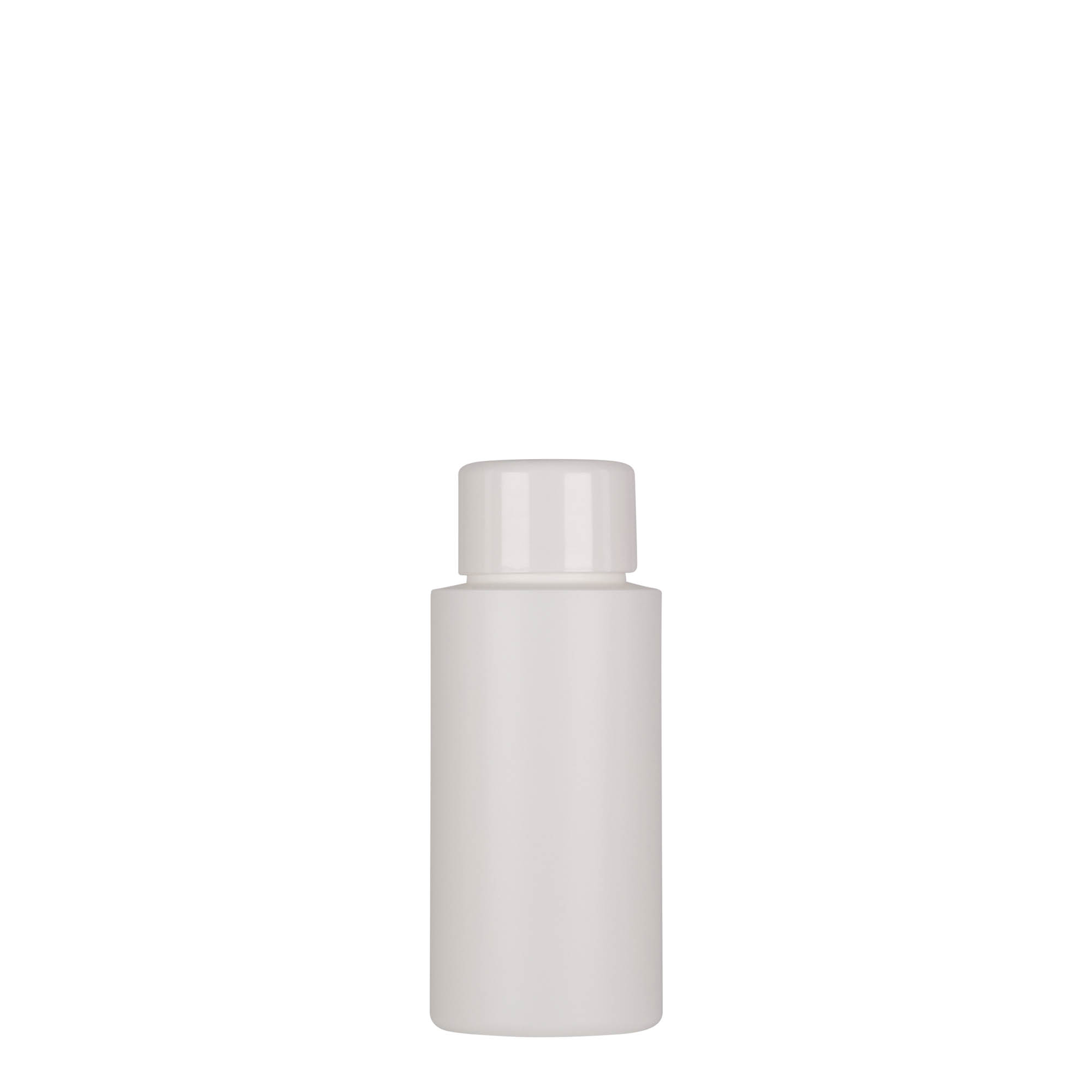 50 ml bottiglia di plastica 'Pipe', HDPE verde, bianca, bocca: 24/410