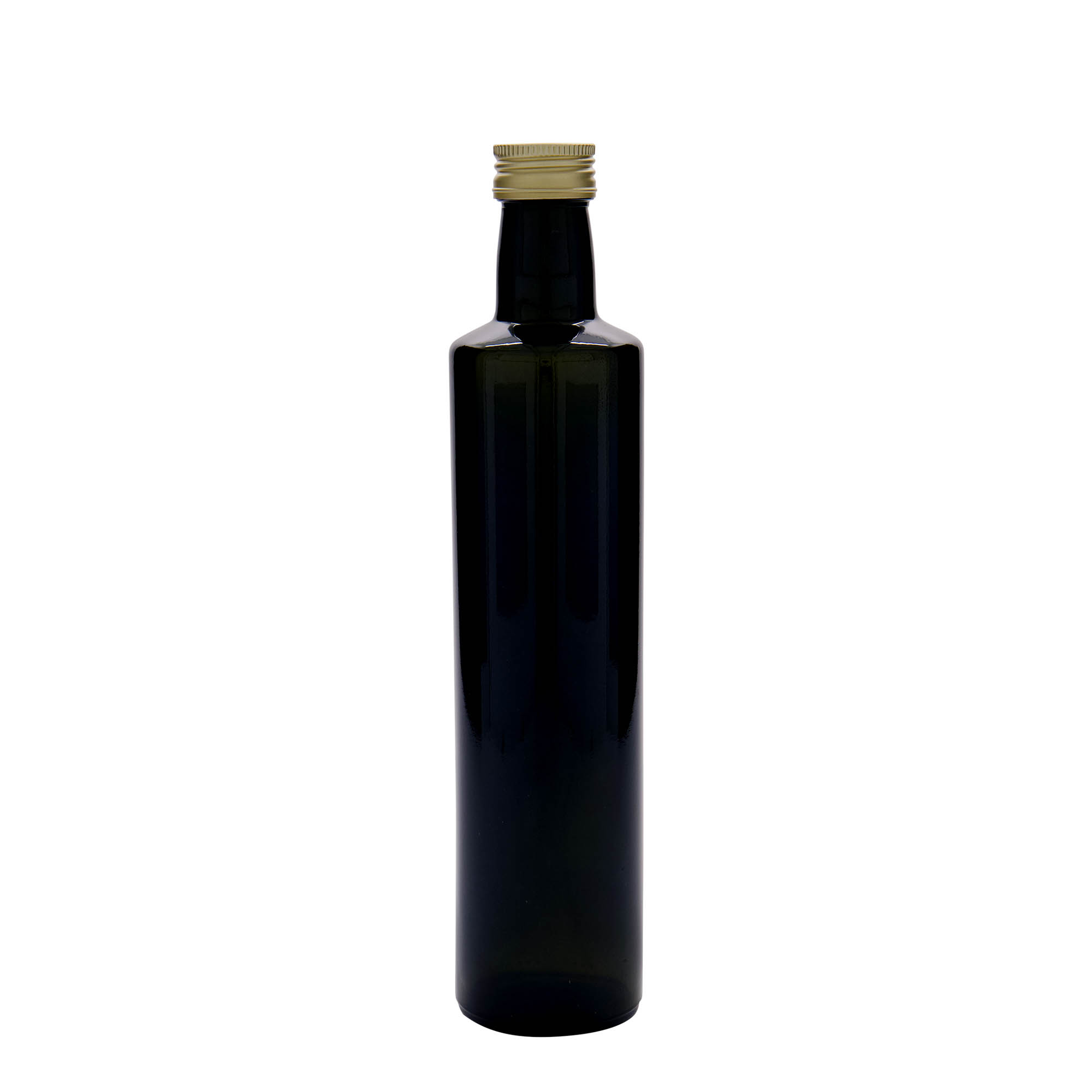 Bottiglia di vetro da 500 ml 'Dorica', verde antico, bocca: PP 31,5 Bottiglia di vetro da 500 ml 'Dorica', verde antico, bocca: PP 31,5