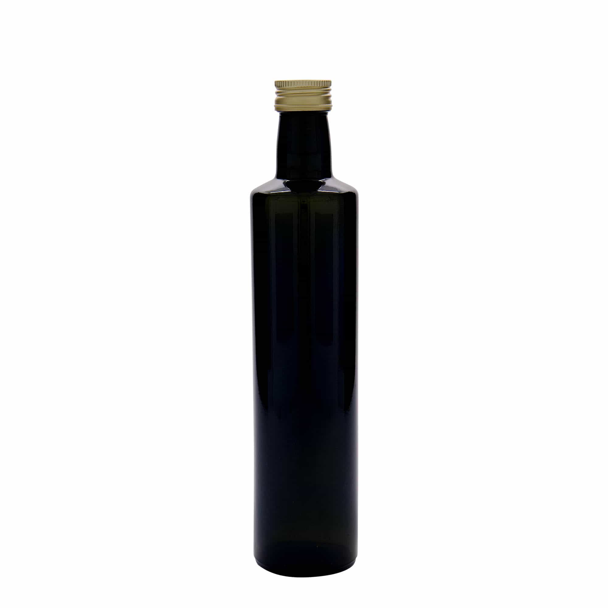Bottiglia di vetro da 500 ml 'Dorica', verde antico, bocca: PP 31,5