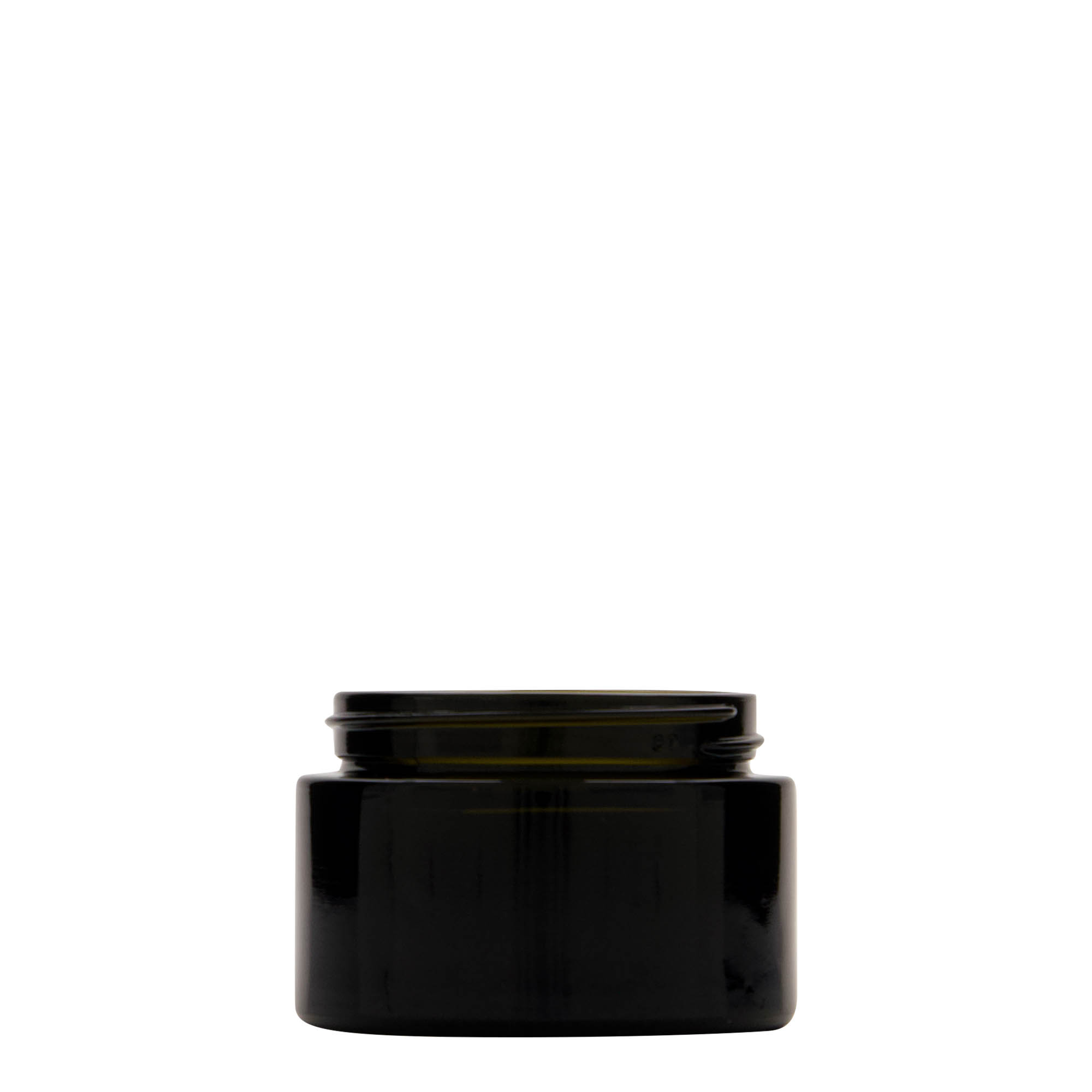 50 ml barattolo riciclabile 'Floria', vetro, verde antico, bocca: 58/400