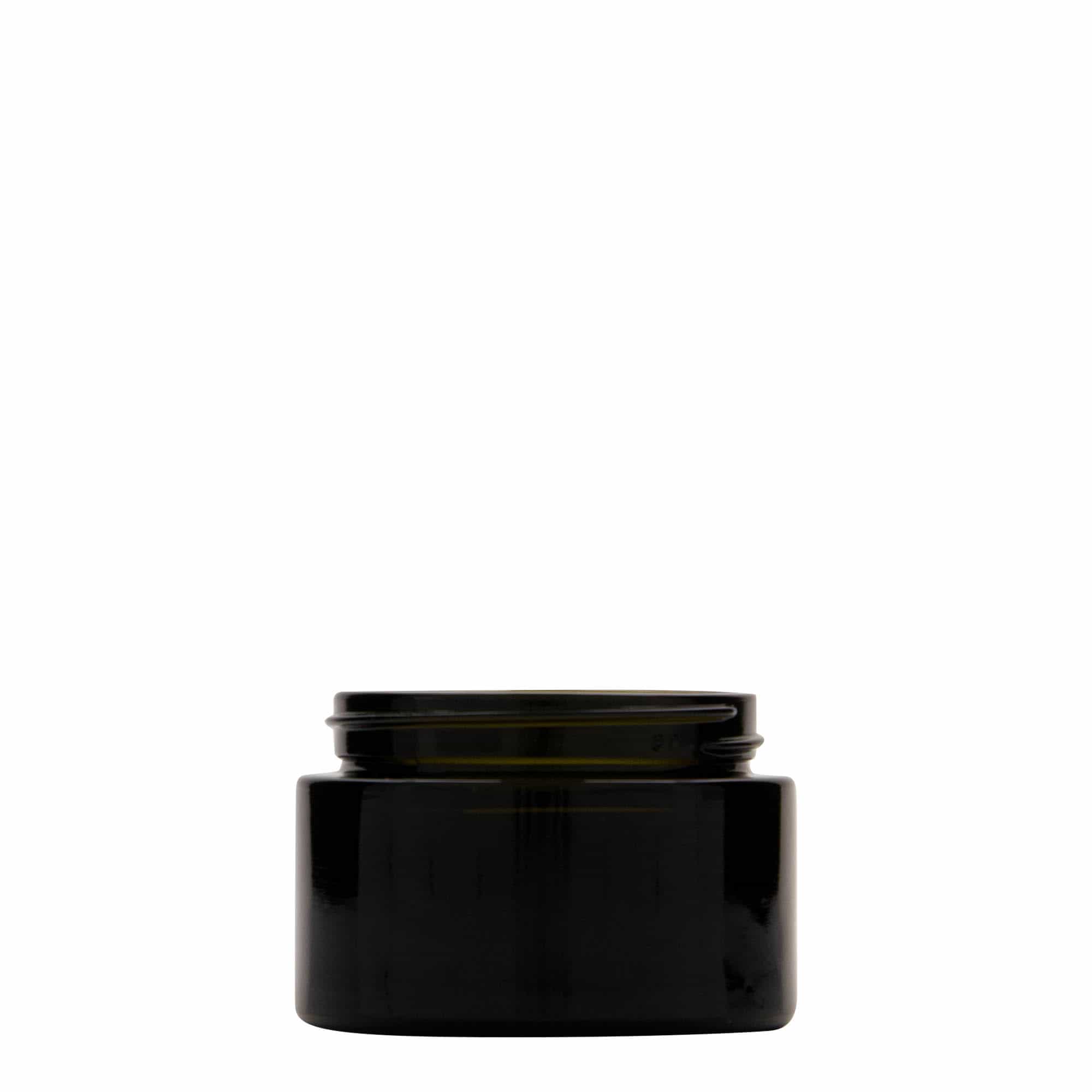 50 ml barattolo riciclabile 'Floria', vetro, verde antico, bocca: 58/400