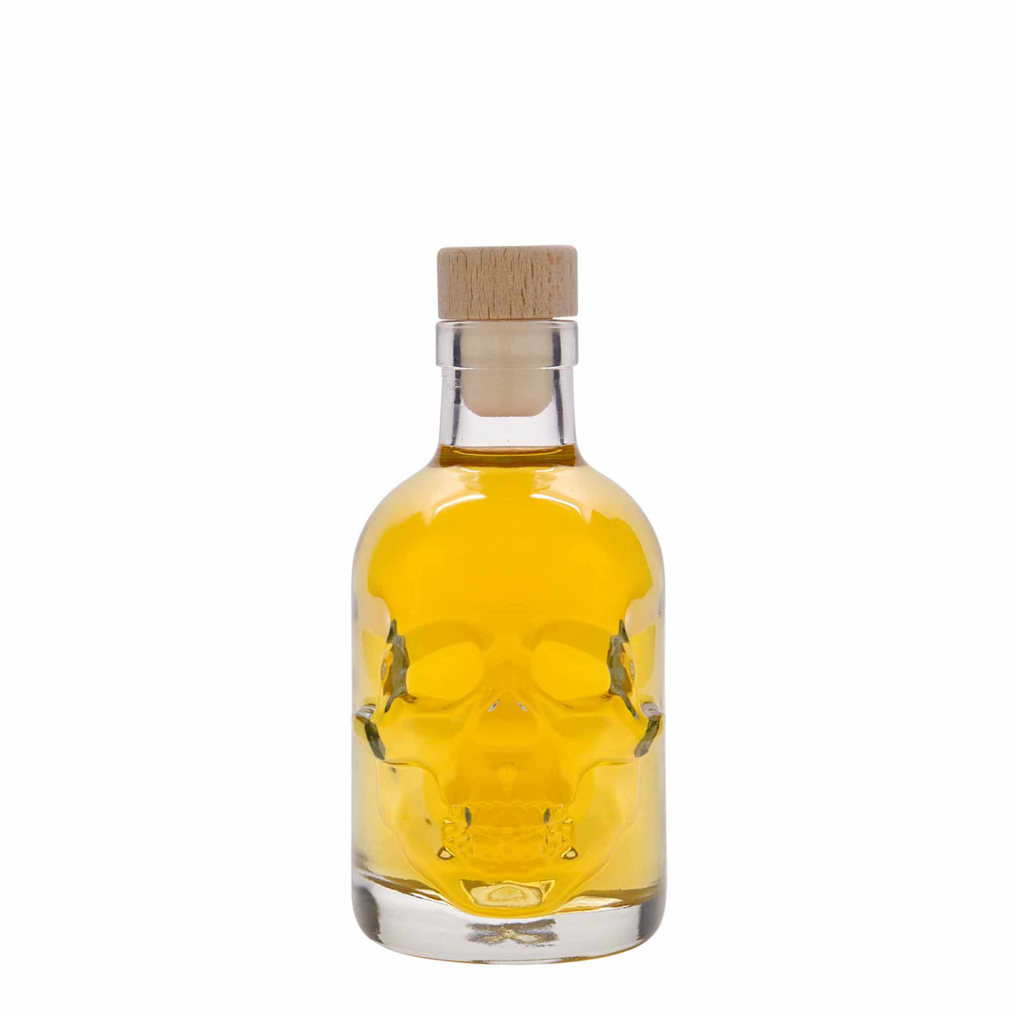 200 ml Bottiglia 'Teschio', vetro, imboccatura: fascetta