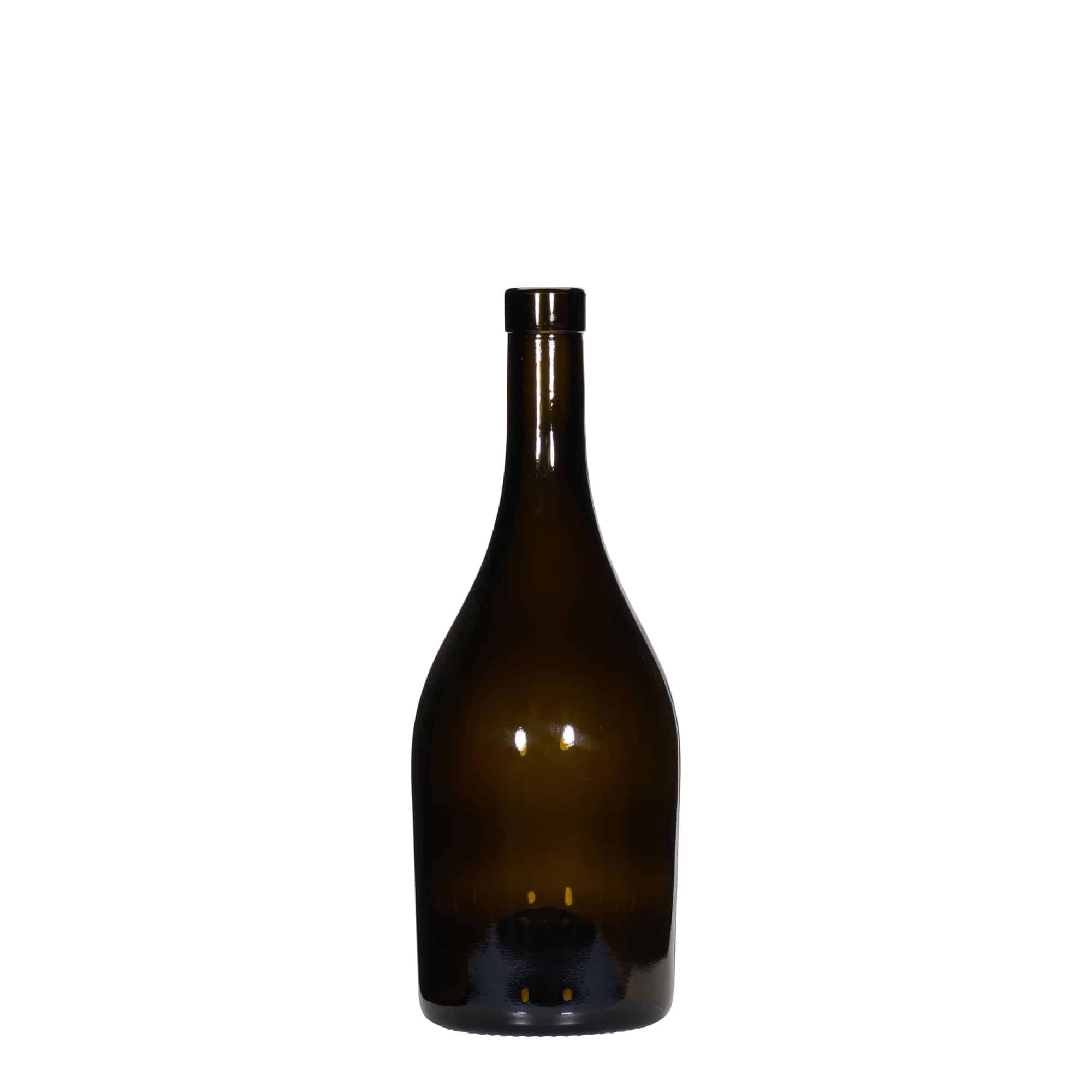 750 ml Bottiglia per vino 'Exclusive', verde antico, vetro, imboccatura: fascetta 750 ml Bottiglia per vino 'Exclusive', verde antico, vetro, imboccatura: fascetta