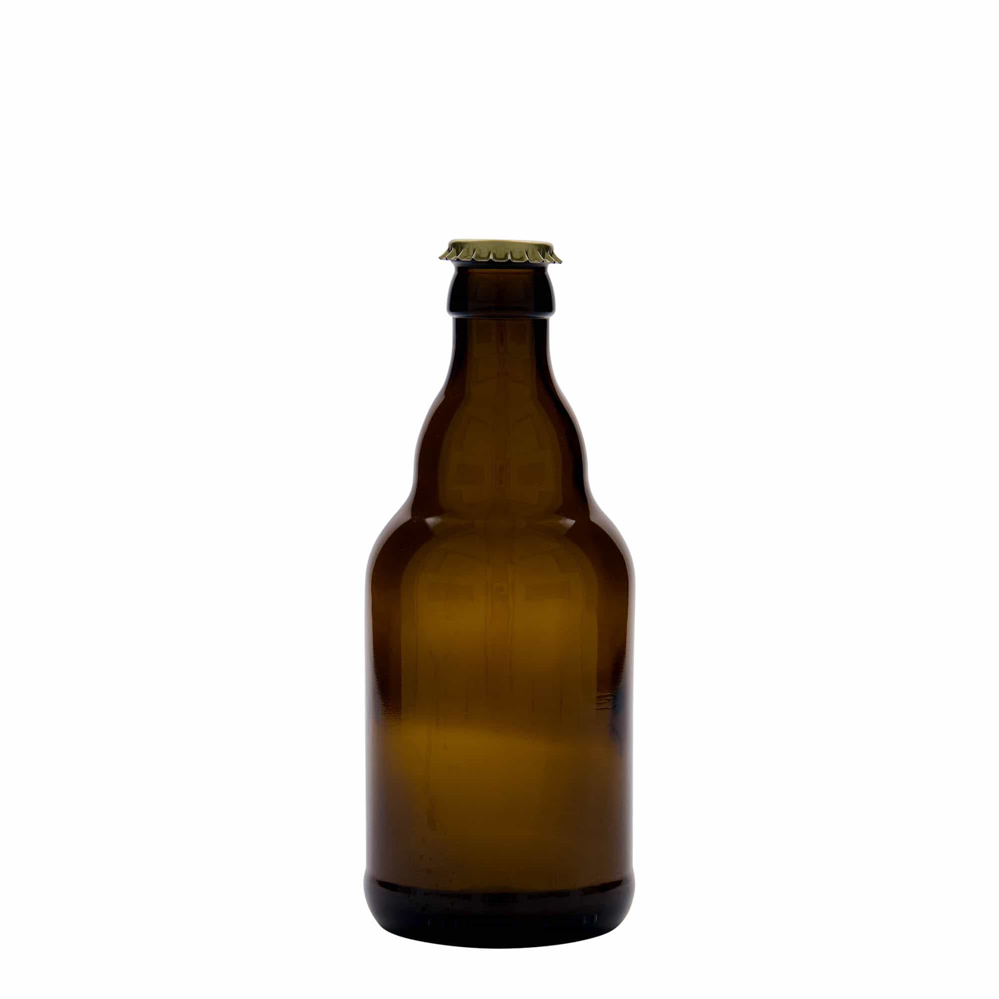 Bottiglia di birra da 330 ml 'Steinie', vetro, marrone, bocca: tappo corona