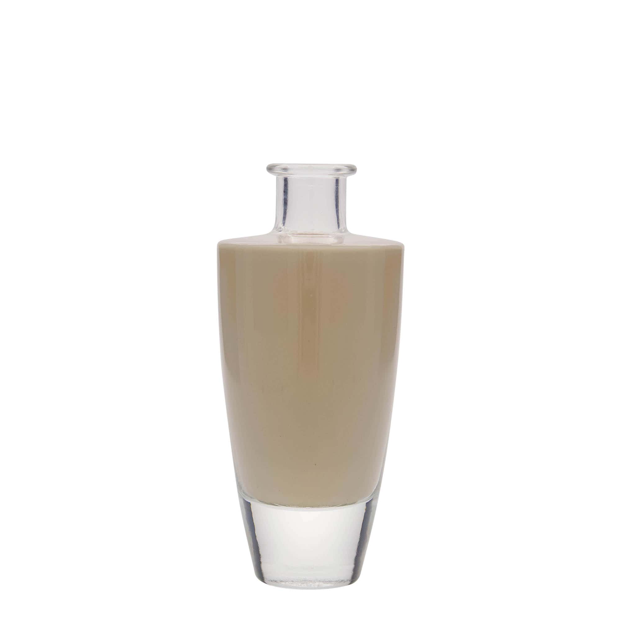 Bottiglia di vetro da 200 ml 'Vanessa', ovale, bocca: sughero Bottiglia di vetro da 200 ml 'Vanessa', ovale, bocca: sughero