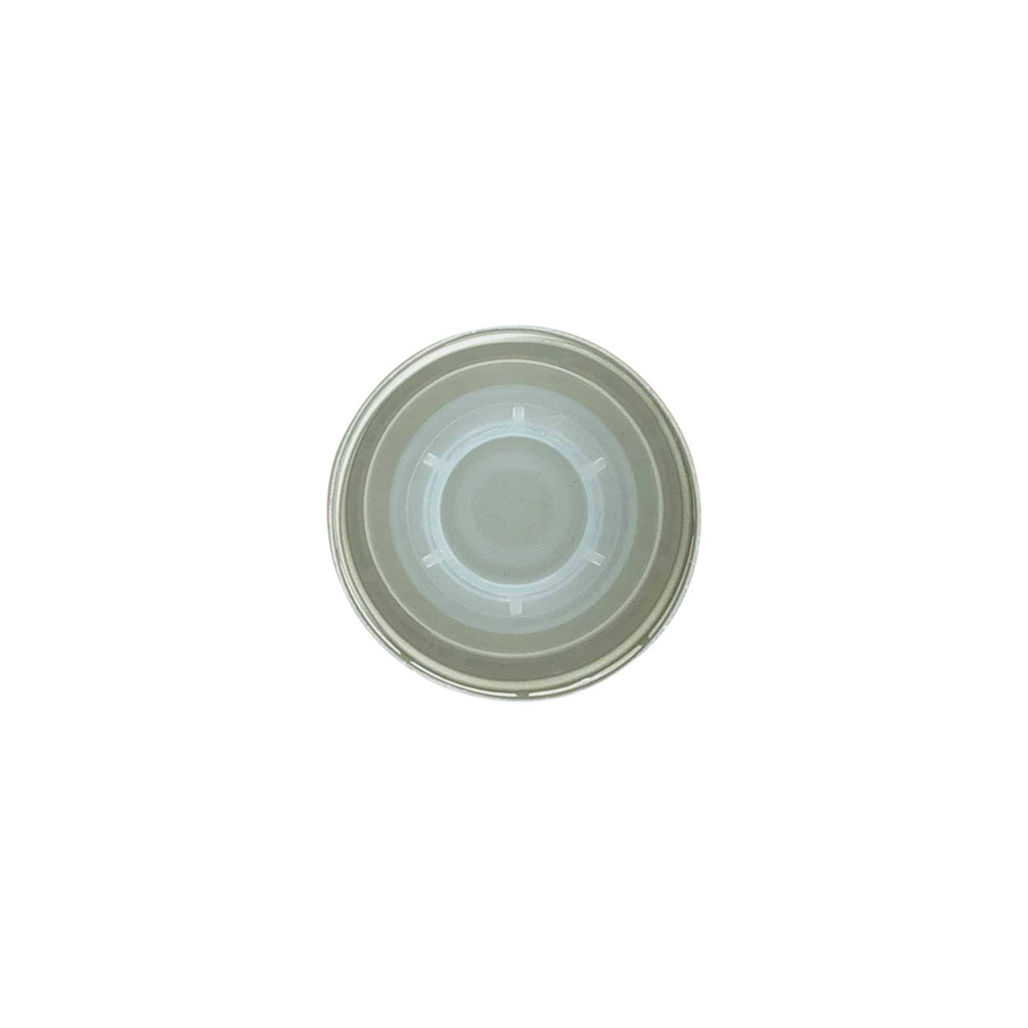 Chiusura a vite con beccuccio versatore, metallo-plastica, oro, per bocca: PP 31,5