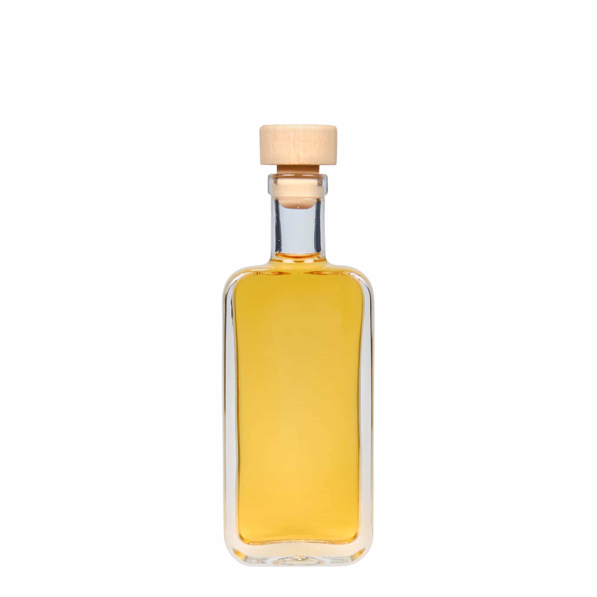 100 ml Bottiglia di vetro 'Nice', rettangolare, imboccatura: fascetta