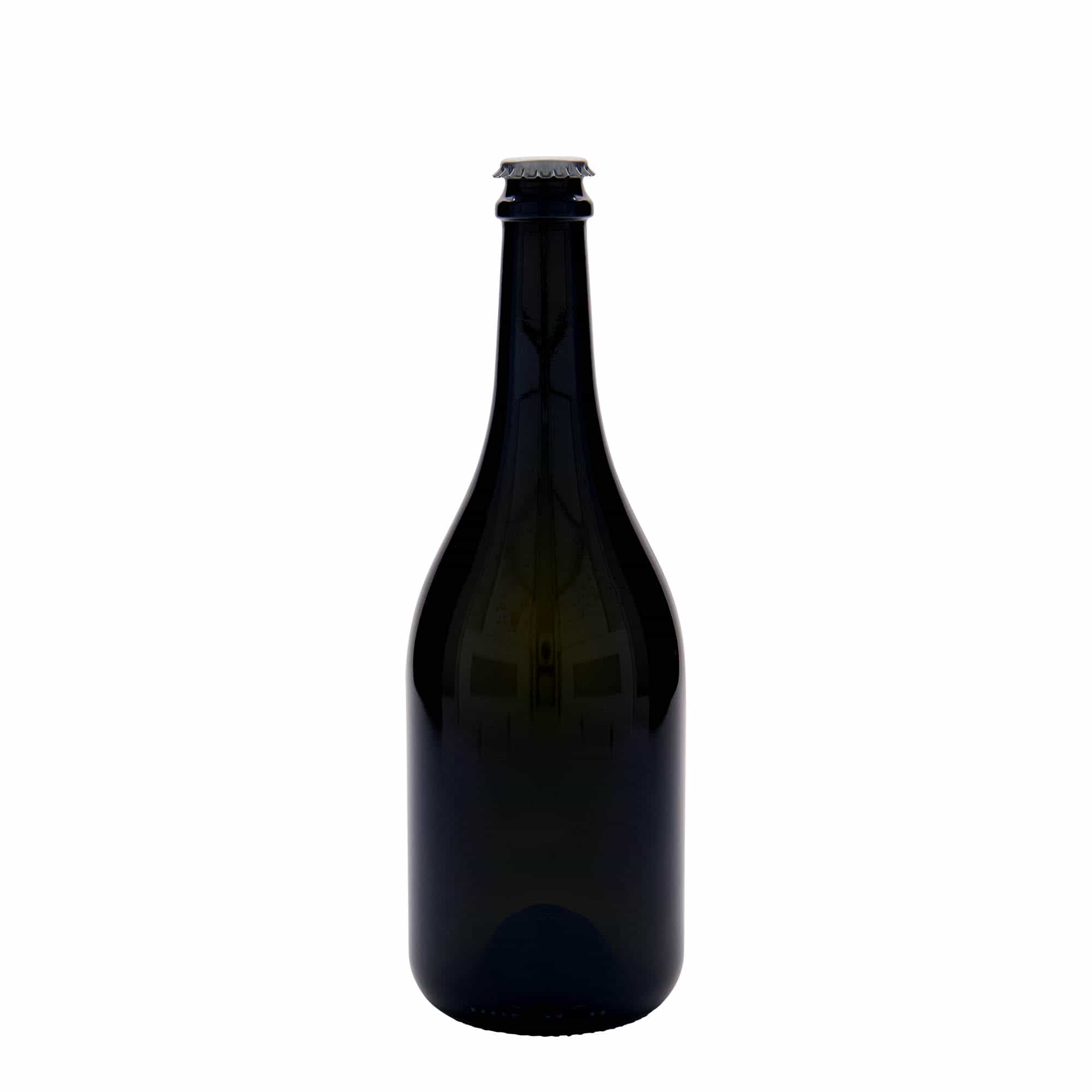 750 ml Bottiglia da birra 'Horta', vetro, verde antico, imboccatura: tappo a corona